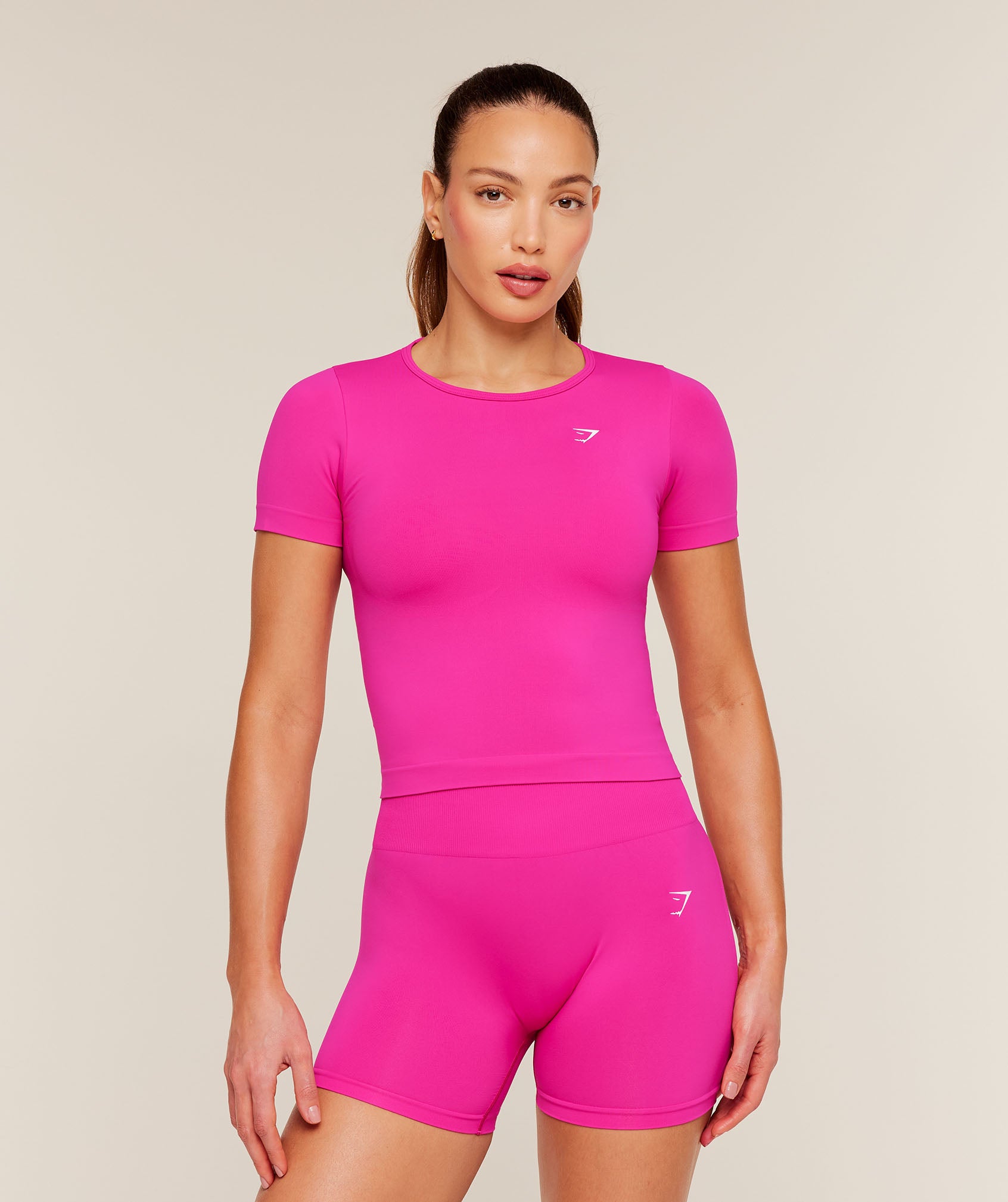 Gymshark Everyday Seamless Short Sleeve Top - Super-Set Pink