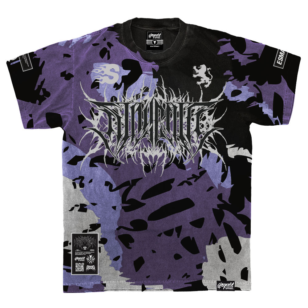 Urban Hazard (Purple Camo) - Heavy Oversized T-Shirt (250GSM)