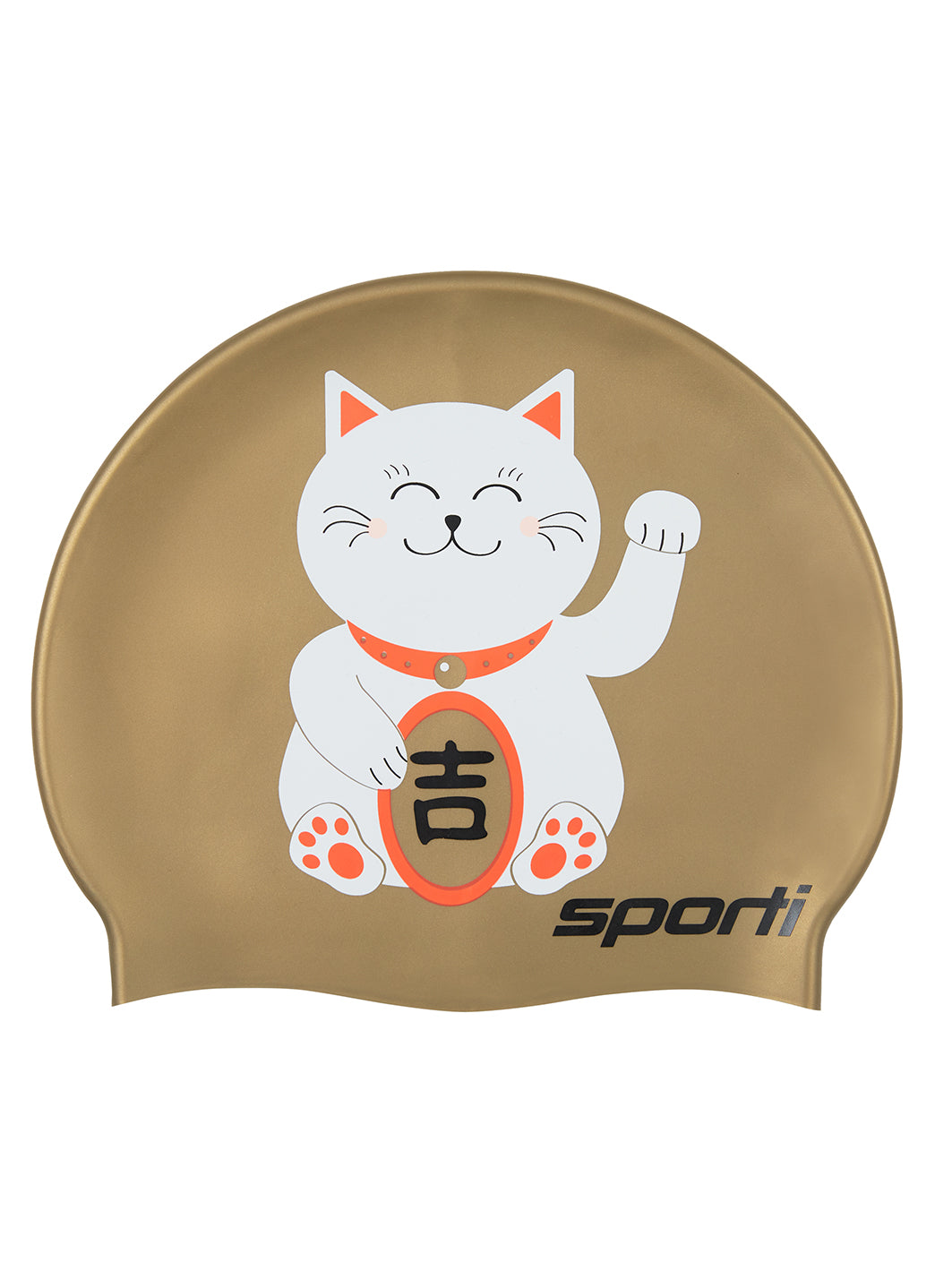 Sporti Limited Edition Lucky Cat Silicone Swim Cap