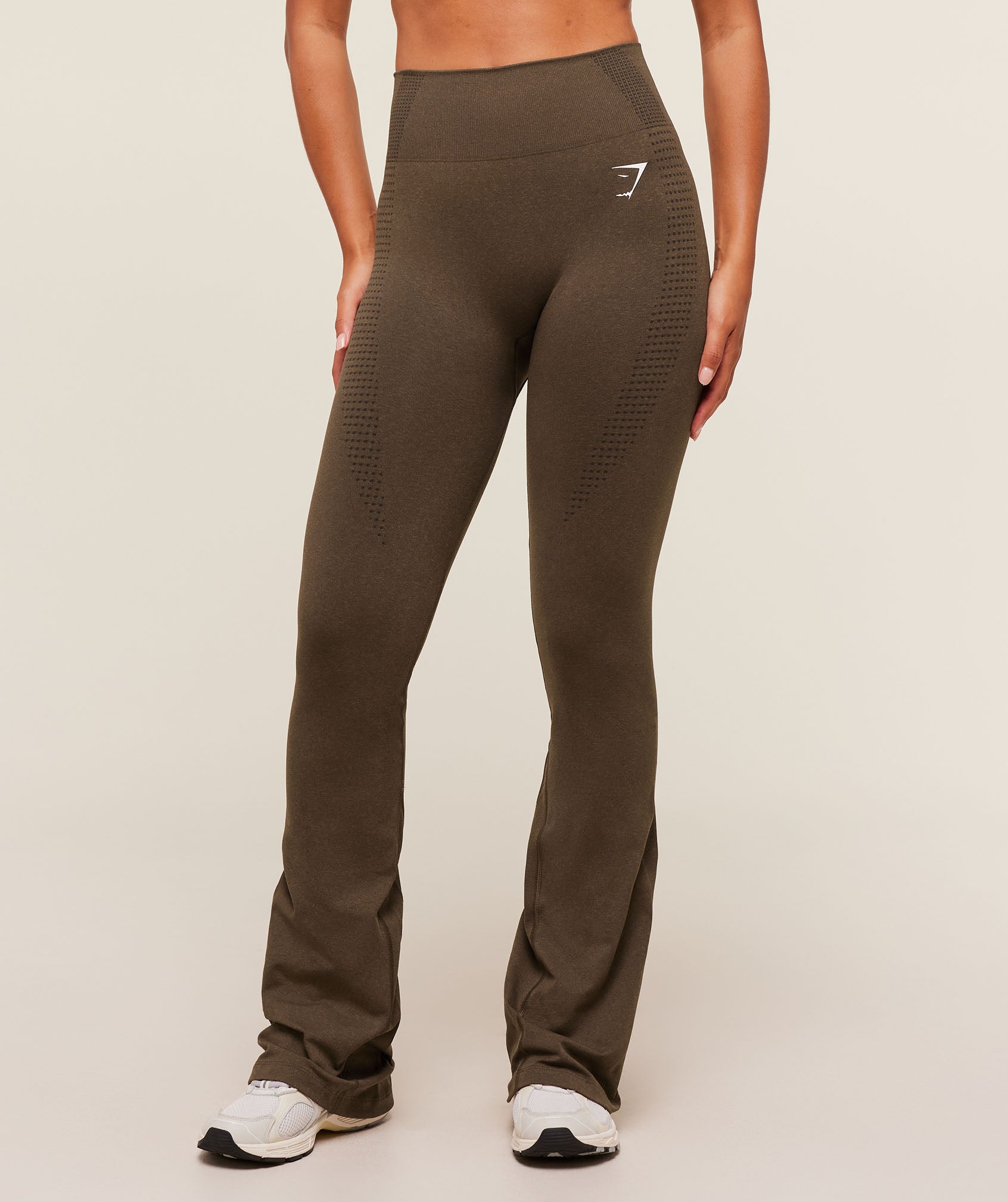 Gymshark Vital Sculpt Seamless Flared Legging - Espresso Marl