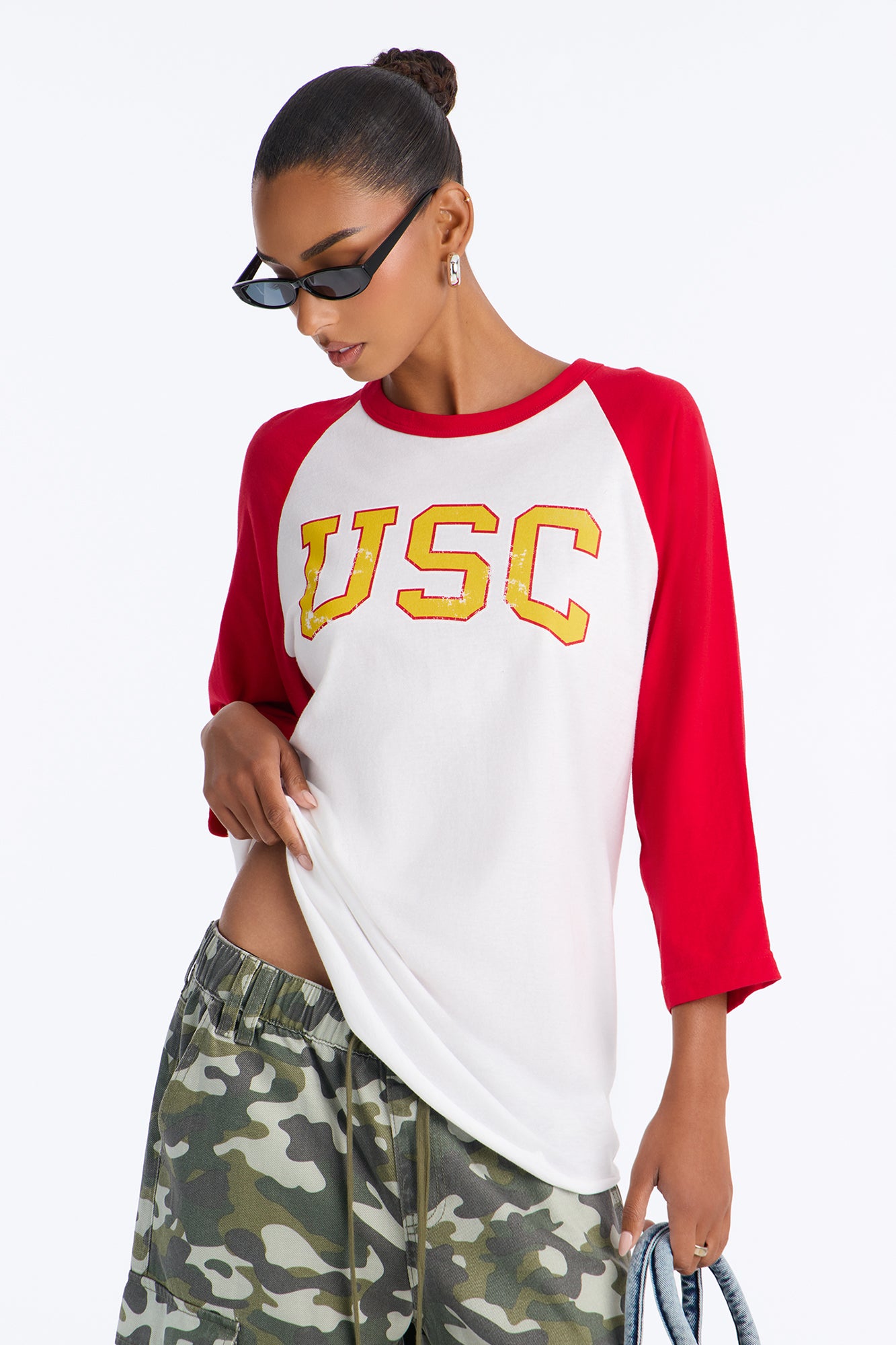USC Game Day Varsity Raglan Tee - White/combo