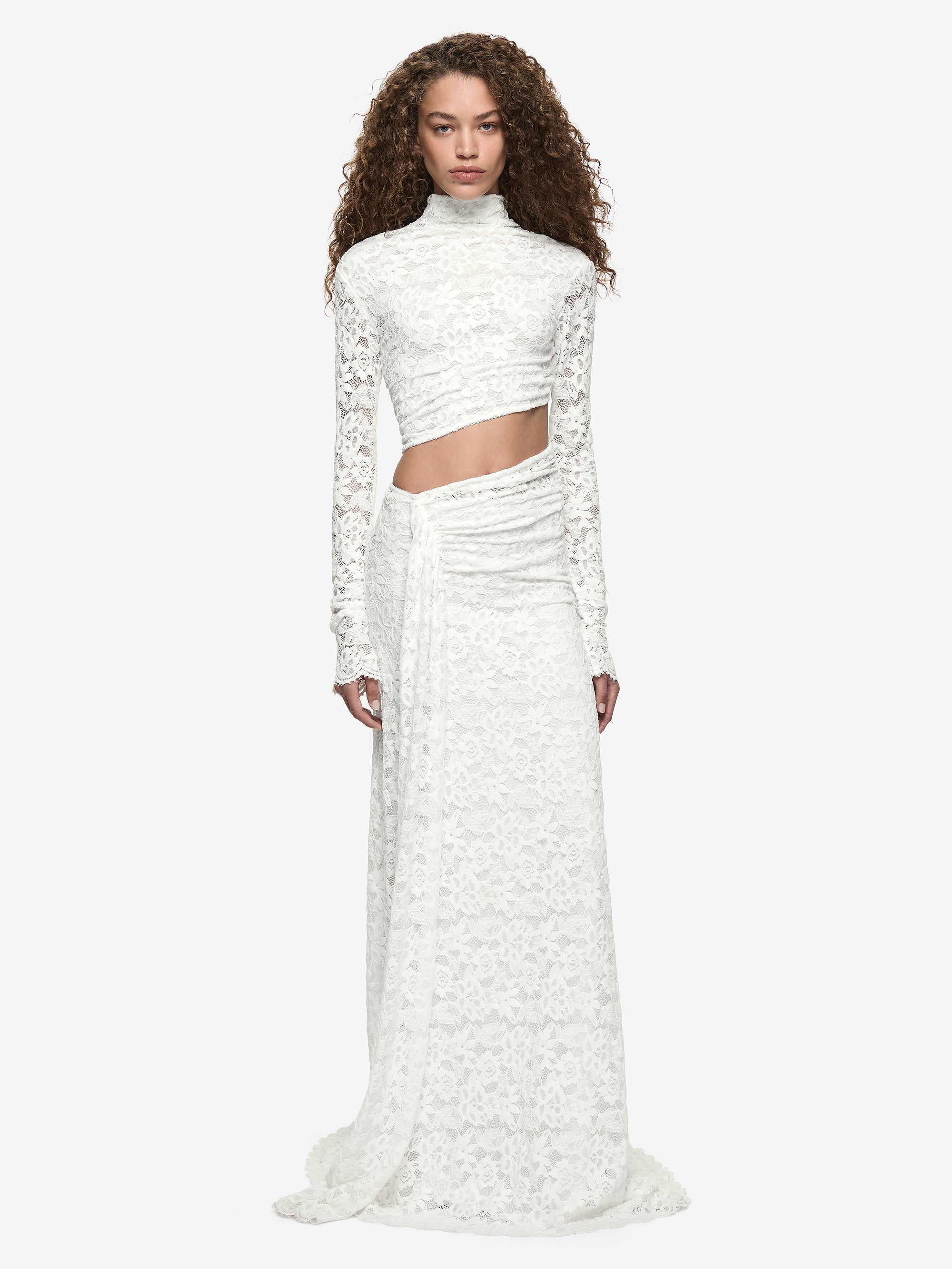 PINA LONG SLEEVE GOWN - IVORY