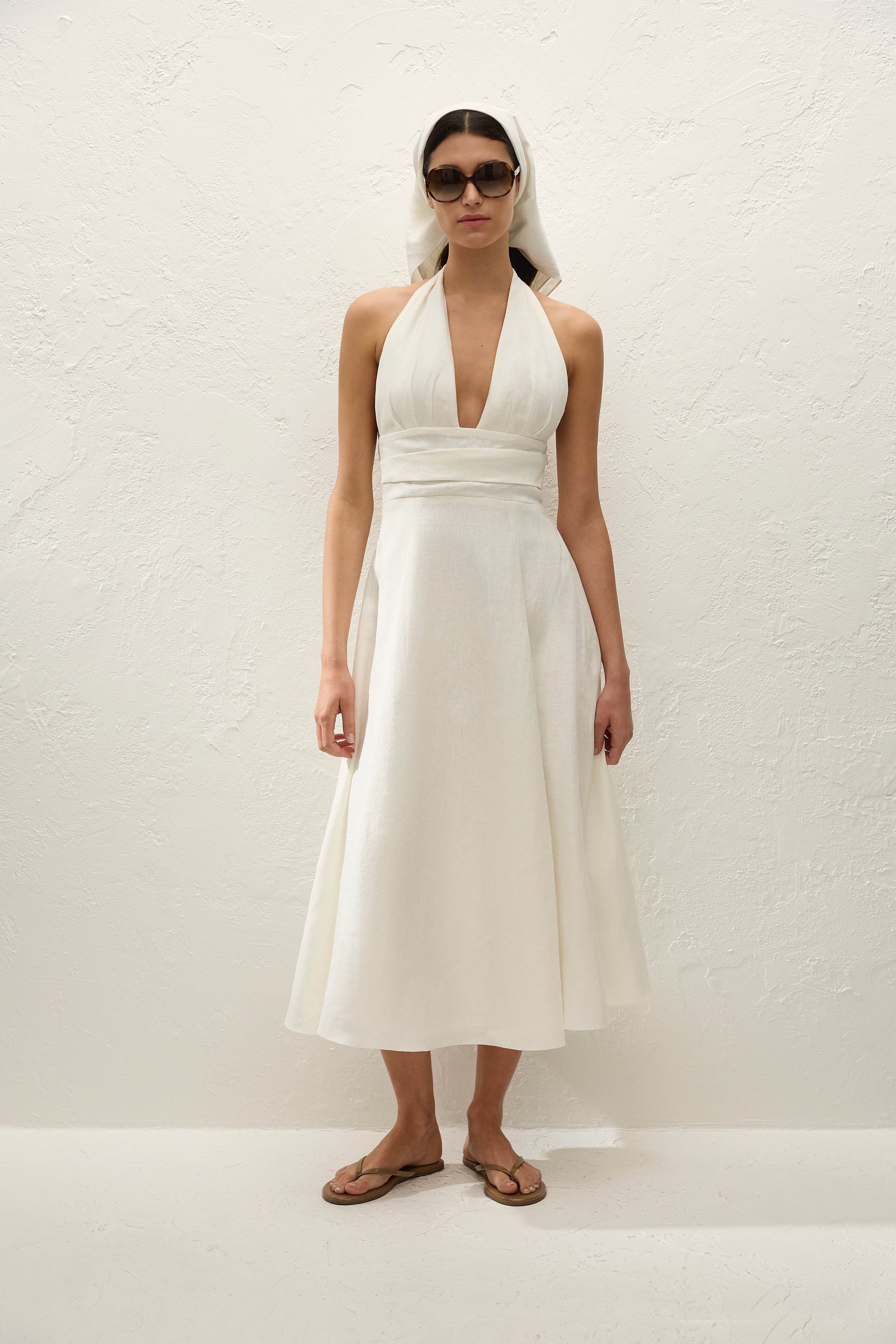 Bianca Midi Dress White - Final Sale