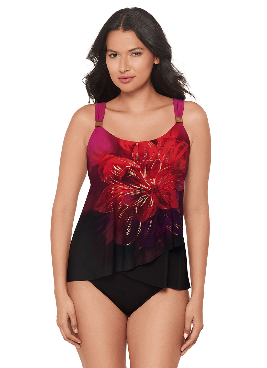 Miraclesuit Women's Petali Rosa Dazzle Tankini Top