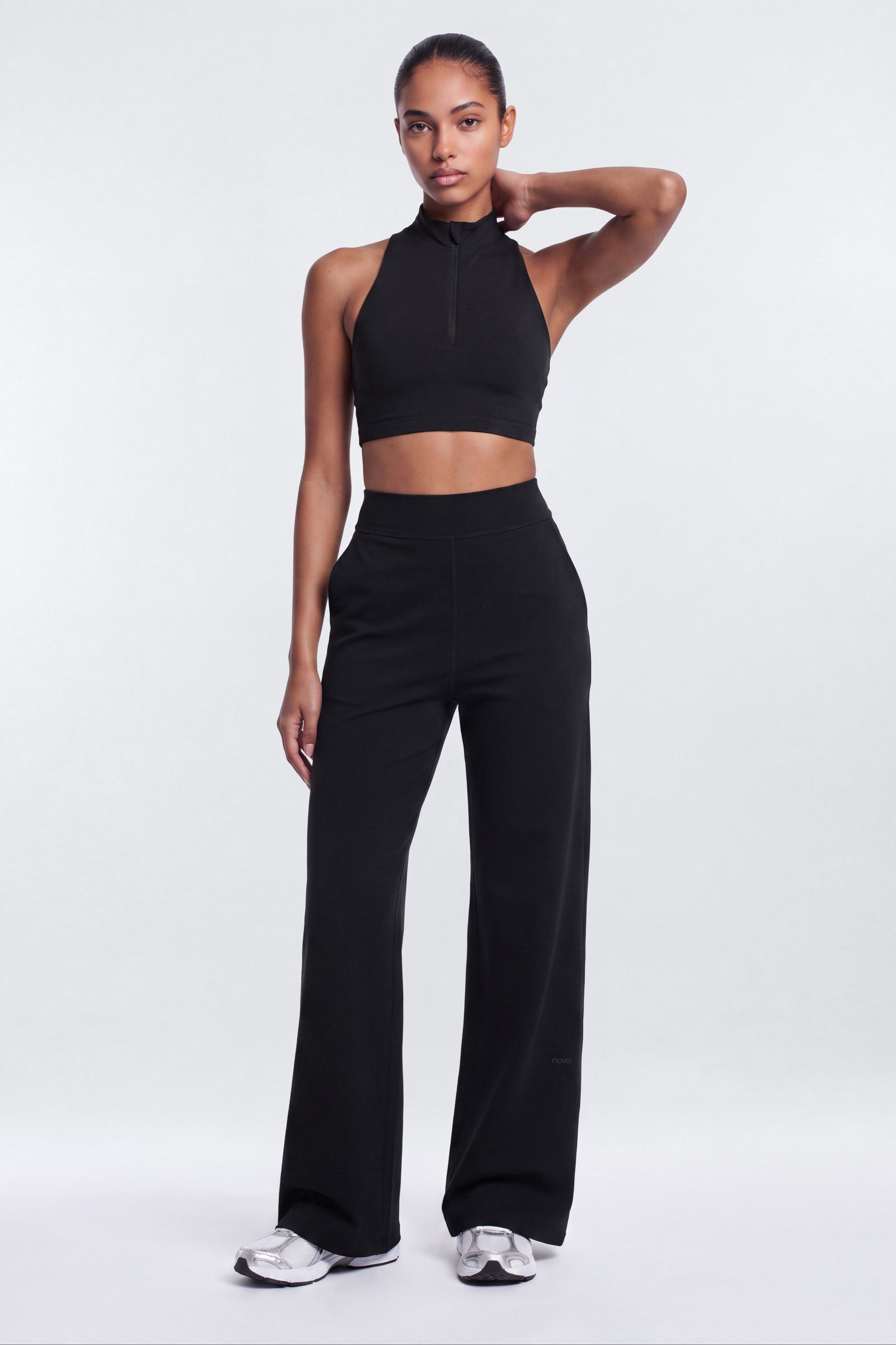 CloudForm™ 32″ Wide Leg Pants - Black