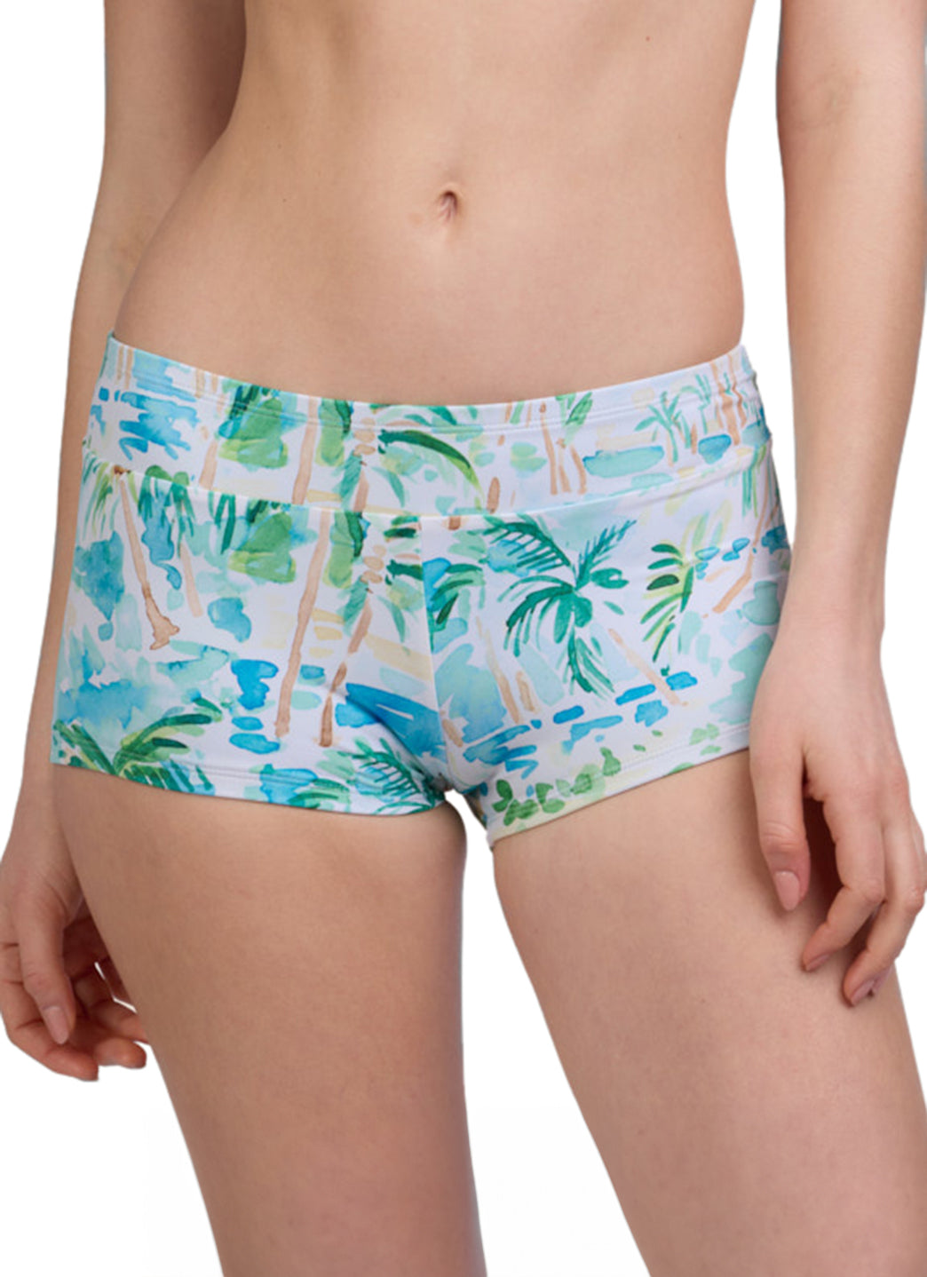 JOLYN Women's Piha Cocopalm Boyshort Swim Short