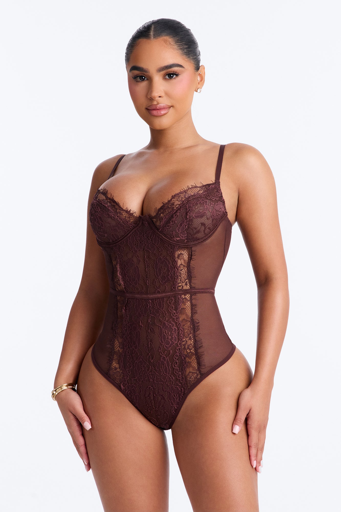 Somebody To Love II Lace Teddy - Chocolate