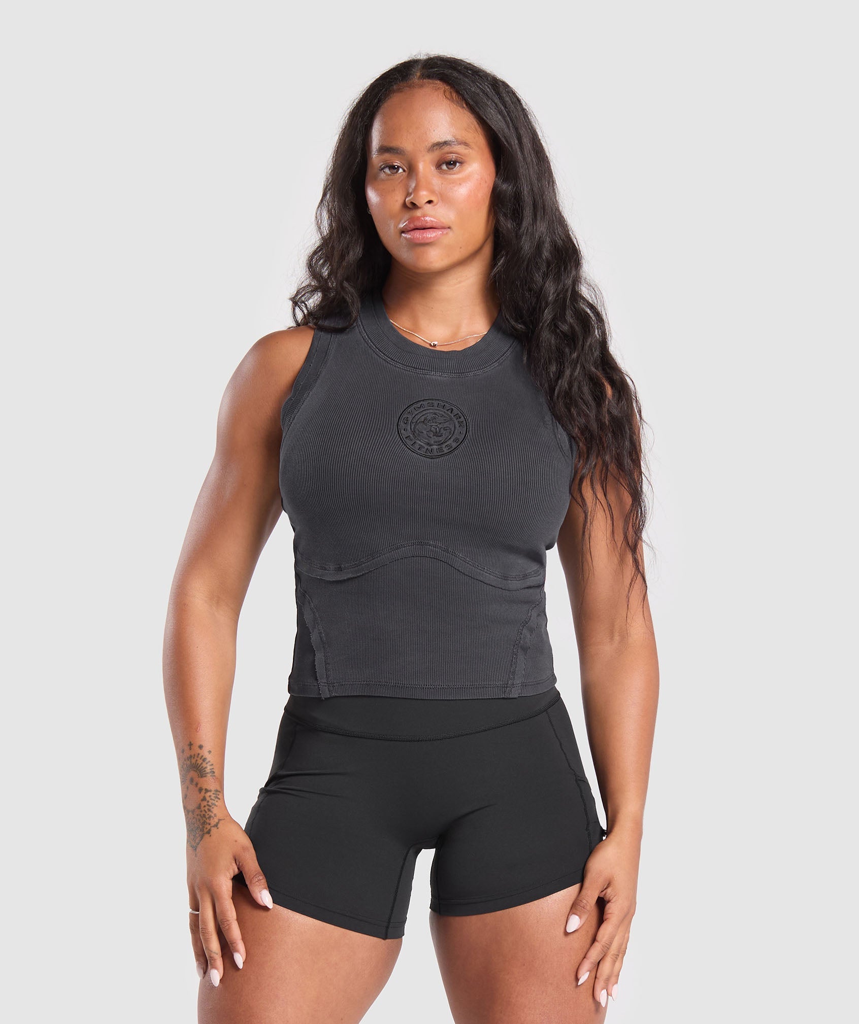 Gymshark Premium Legacy Tank - Black/Pigment Dye