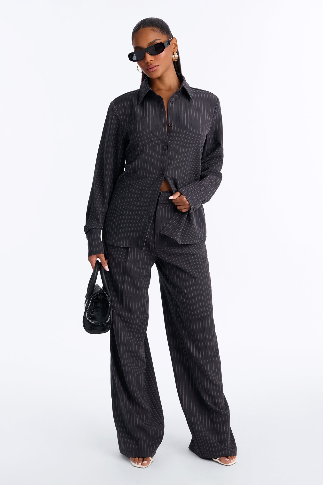 Easy Work Fit Pant Set - Charcoal