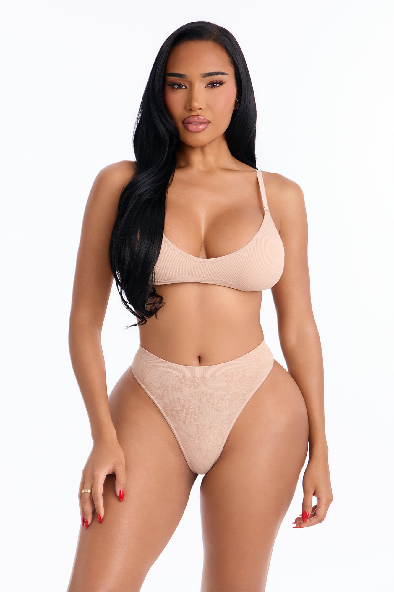 Wirefree Seamless Ribbed Comfort Bralette - Nude