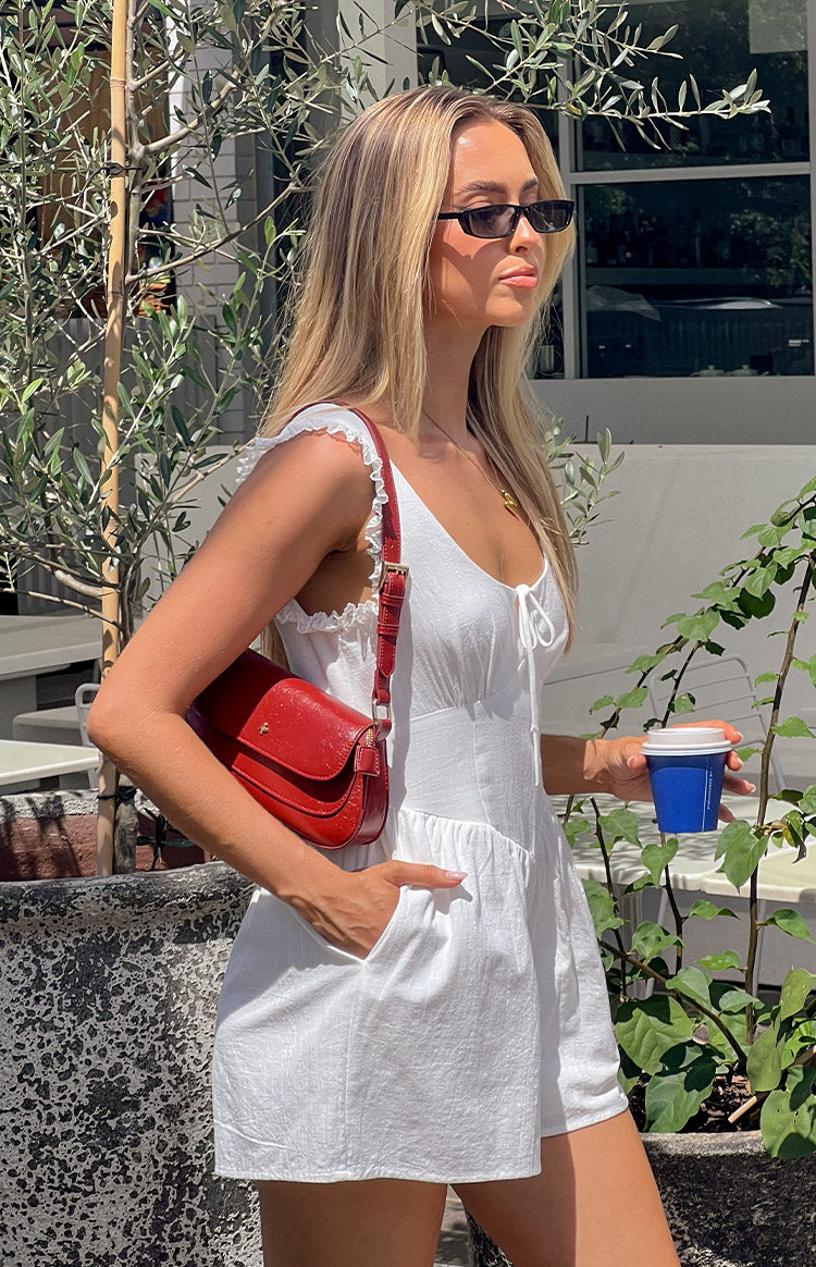 Vanilla Veil White Frill Playsuit