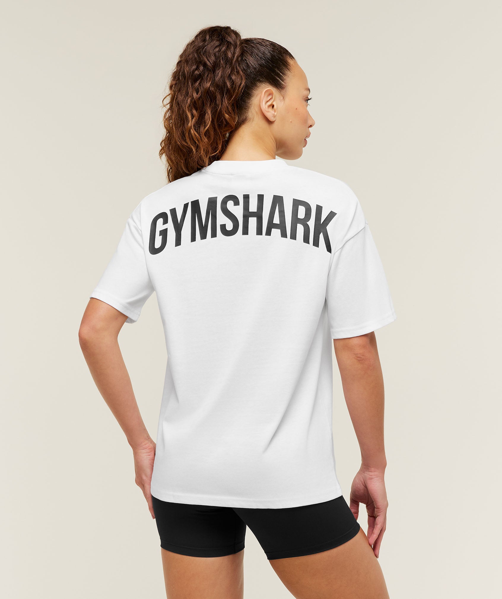 Gymshark Power Oversized T-Shirt - White