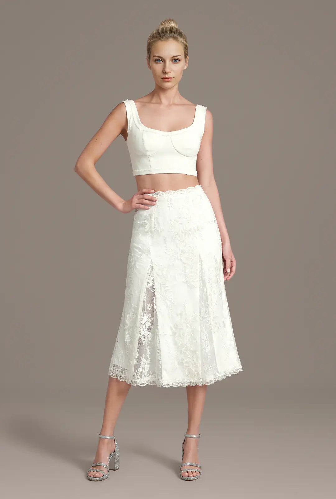 Project Runway Cropped Tank and Midi Skirt Set