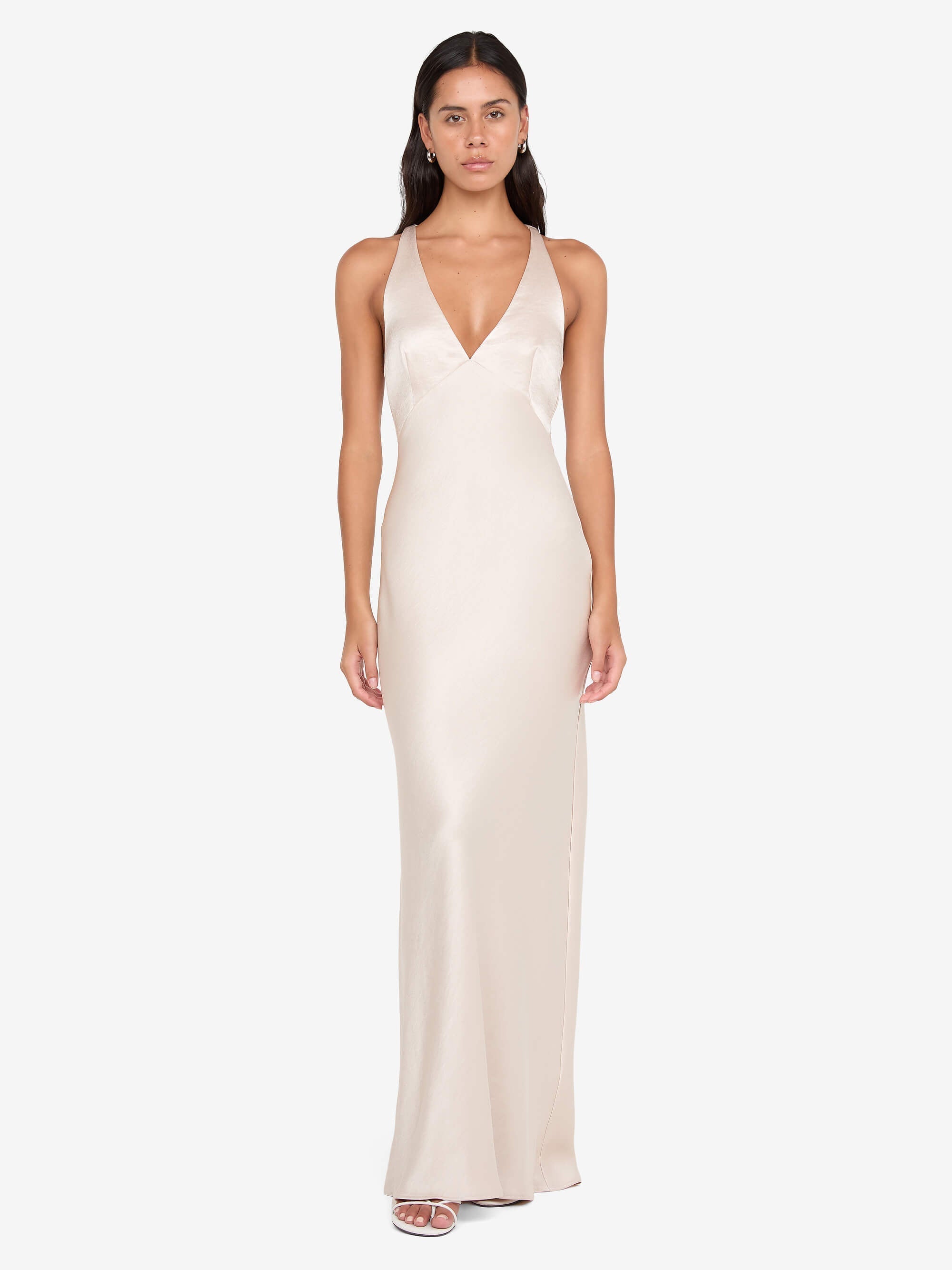 THE DREAMER V NECK DRESS - SAND