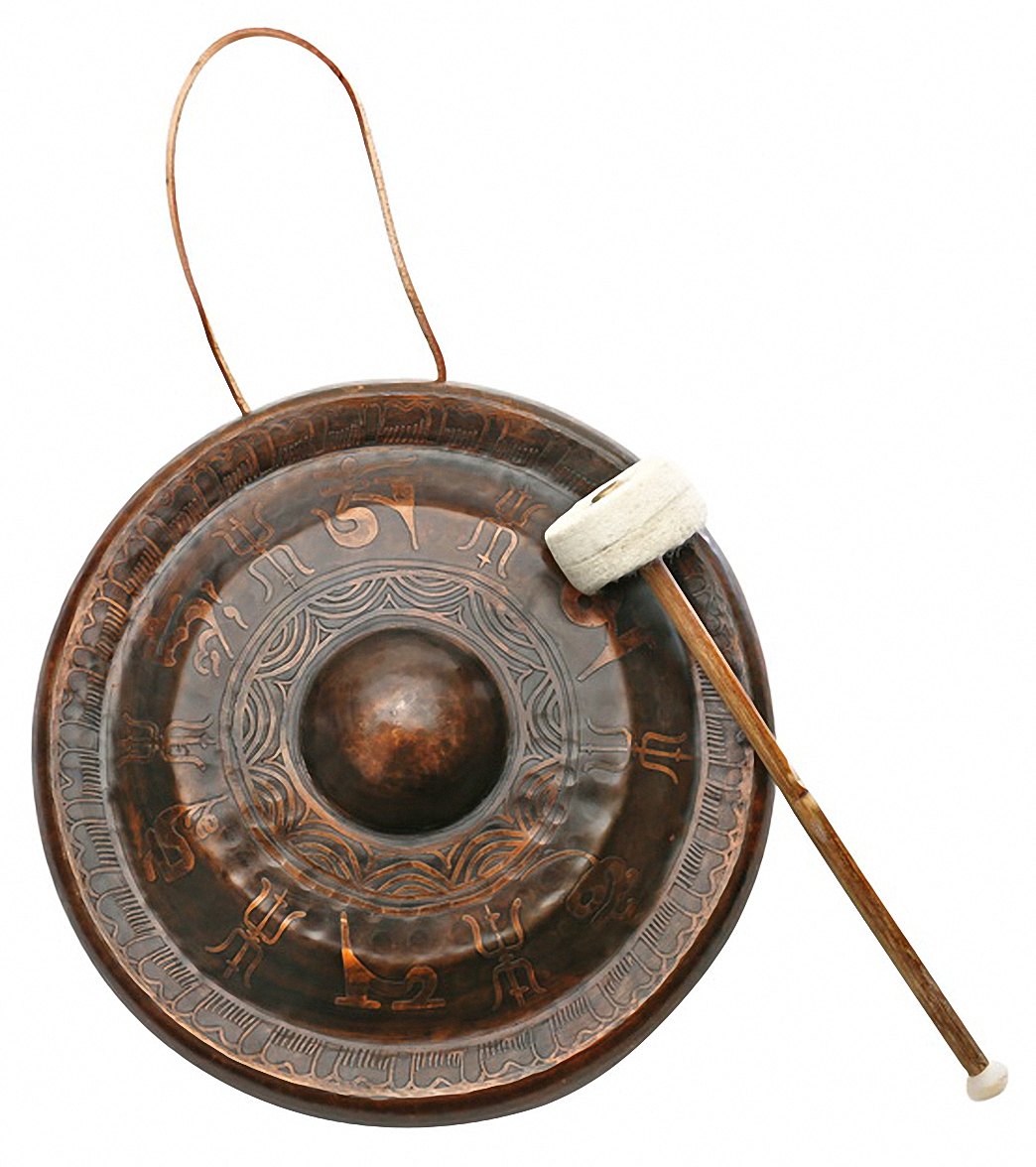 Sacred Space XLarge Burnished Himalayan Temple Nipple Gong 15"