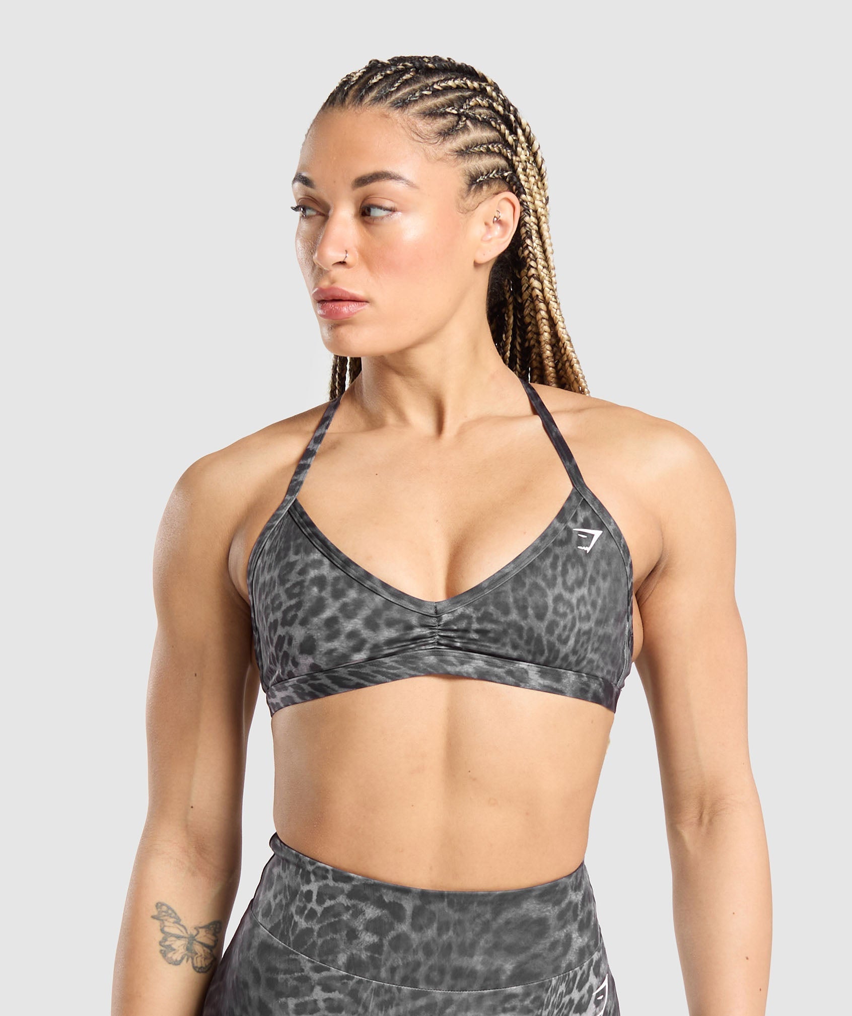 Gymshark Power X Minimal Sports Bra - Dark Grey