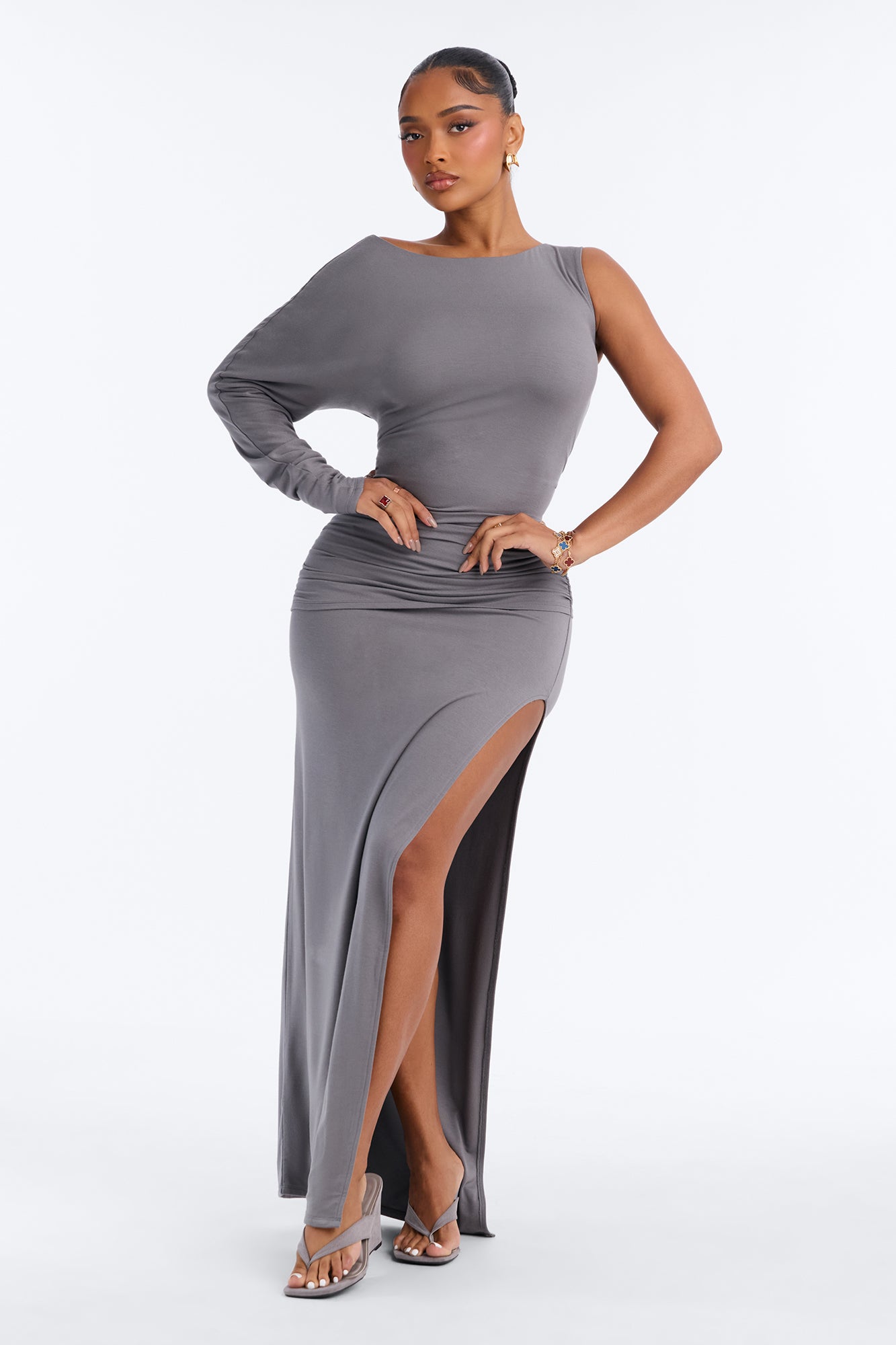 Candice Modal Maxi Dress - Grey