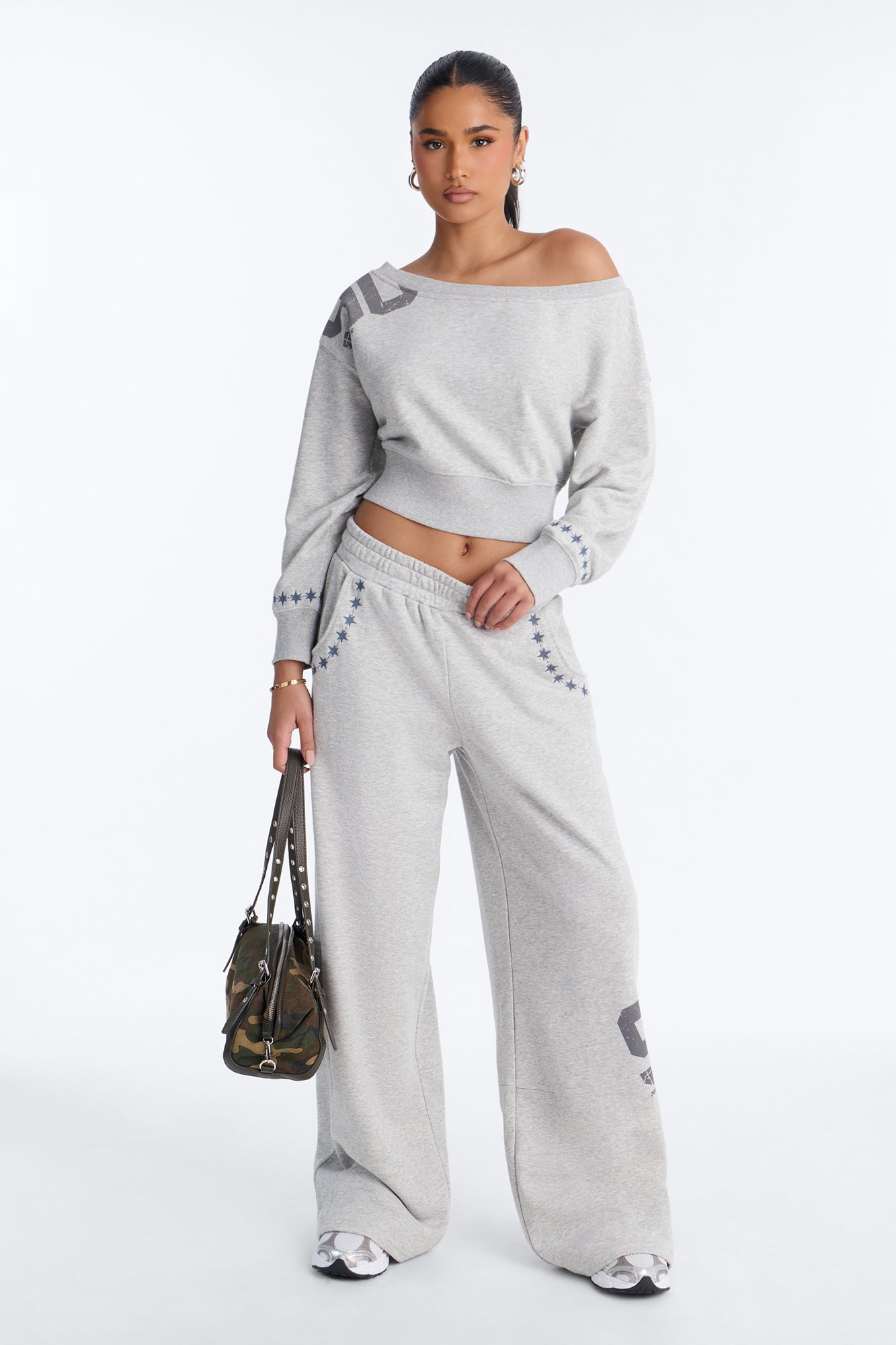 Starline French Terry Pant Set - Heather Grey
