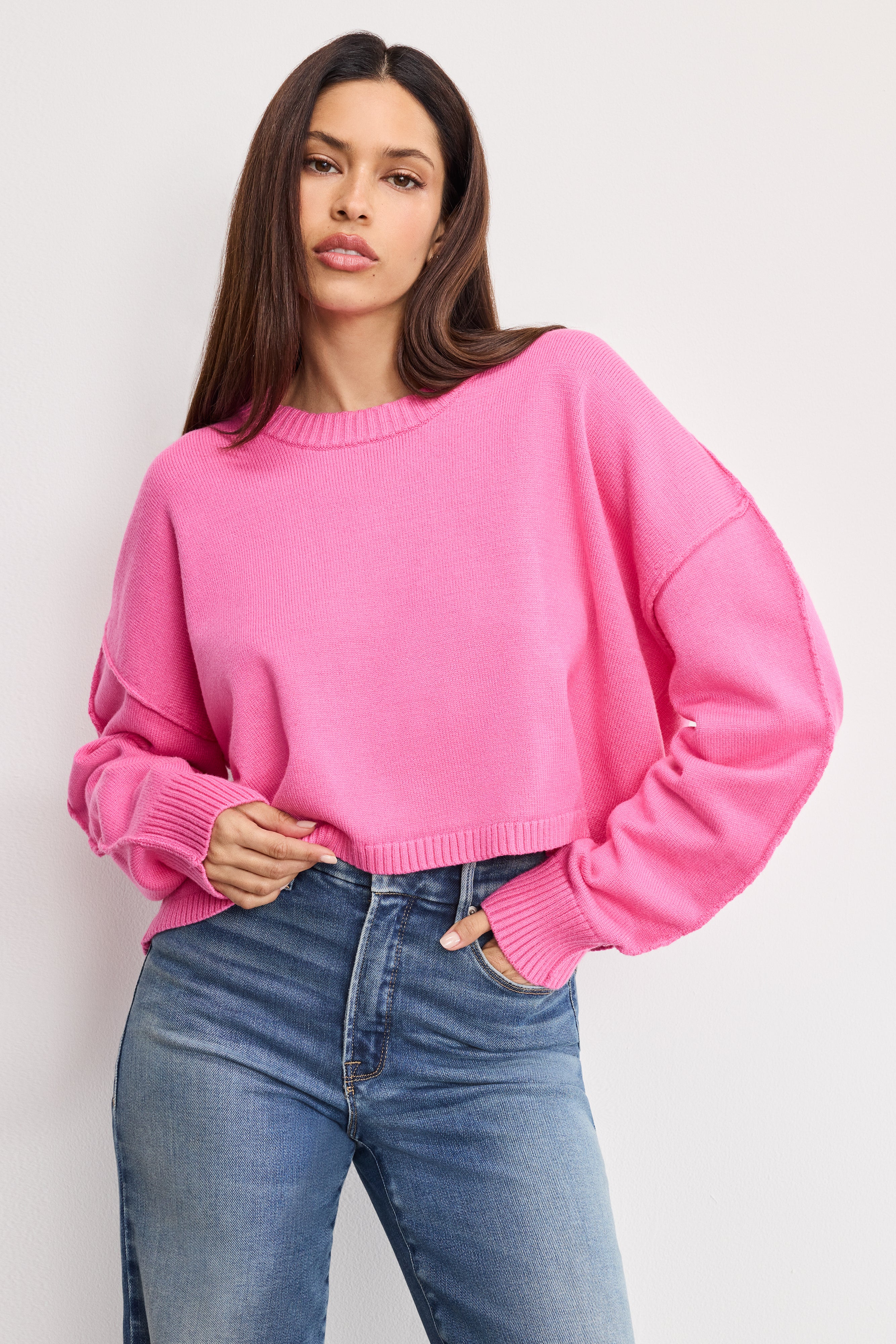 COZY KNIT CREW NECK | BOUQUET001