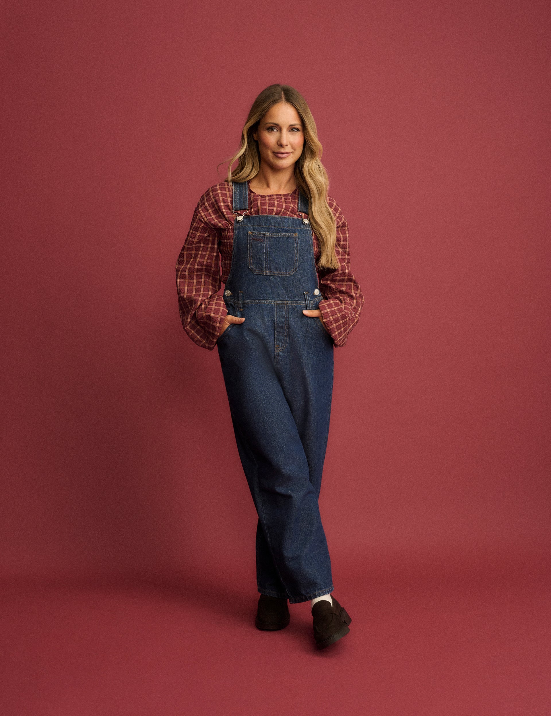 Dark Wash Denim Straight Leg Dungarees