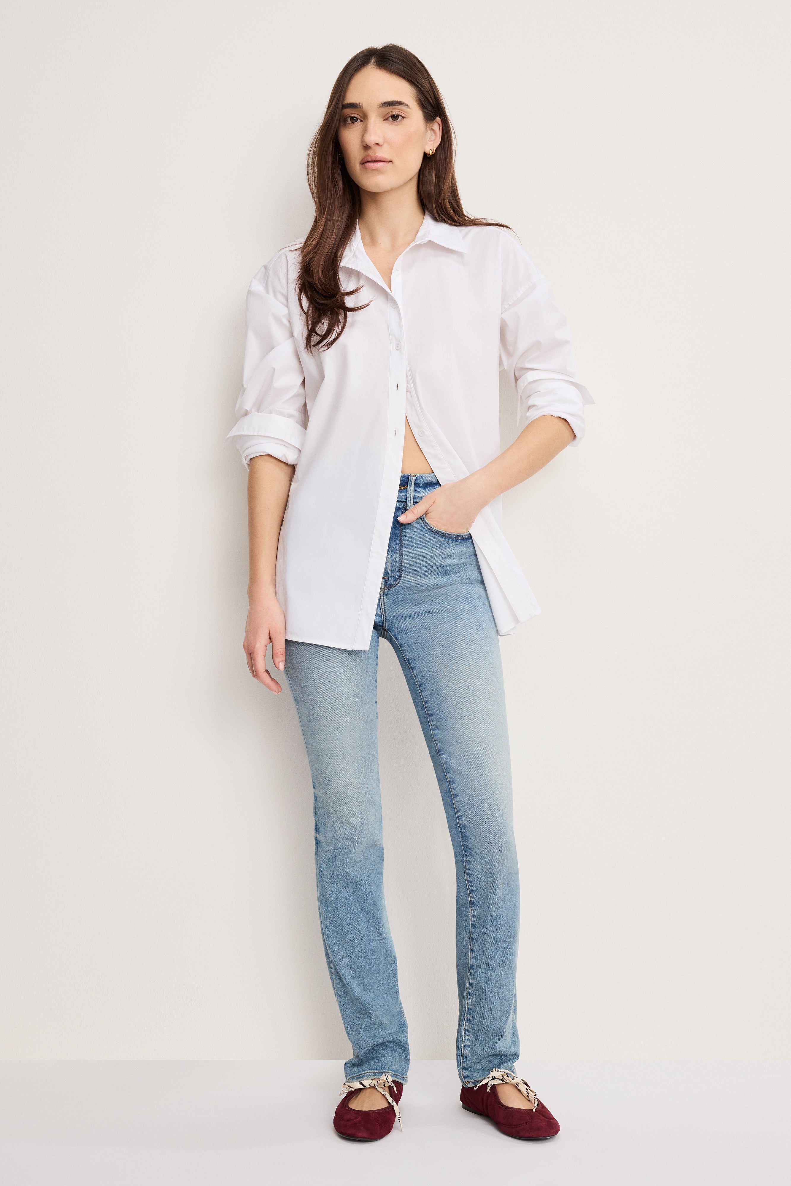 GOOD LEGS STRAIGHT JEANS LONG | INDIGO834