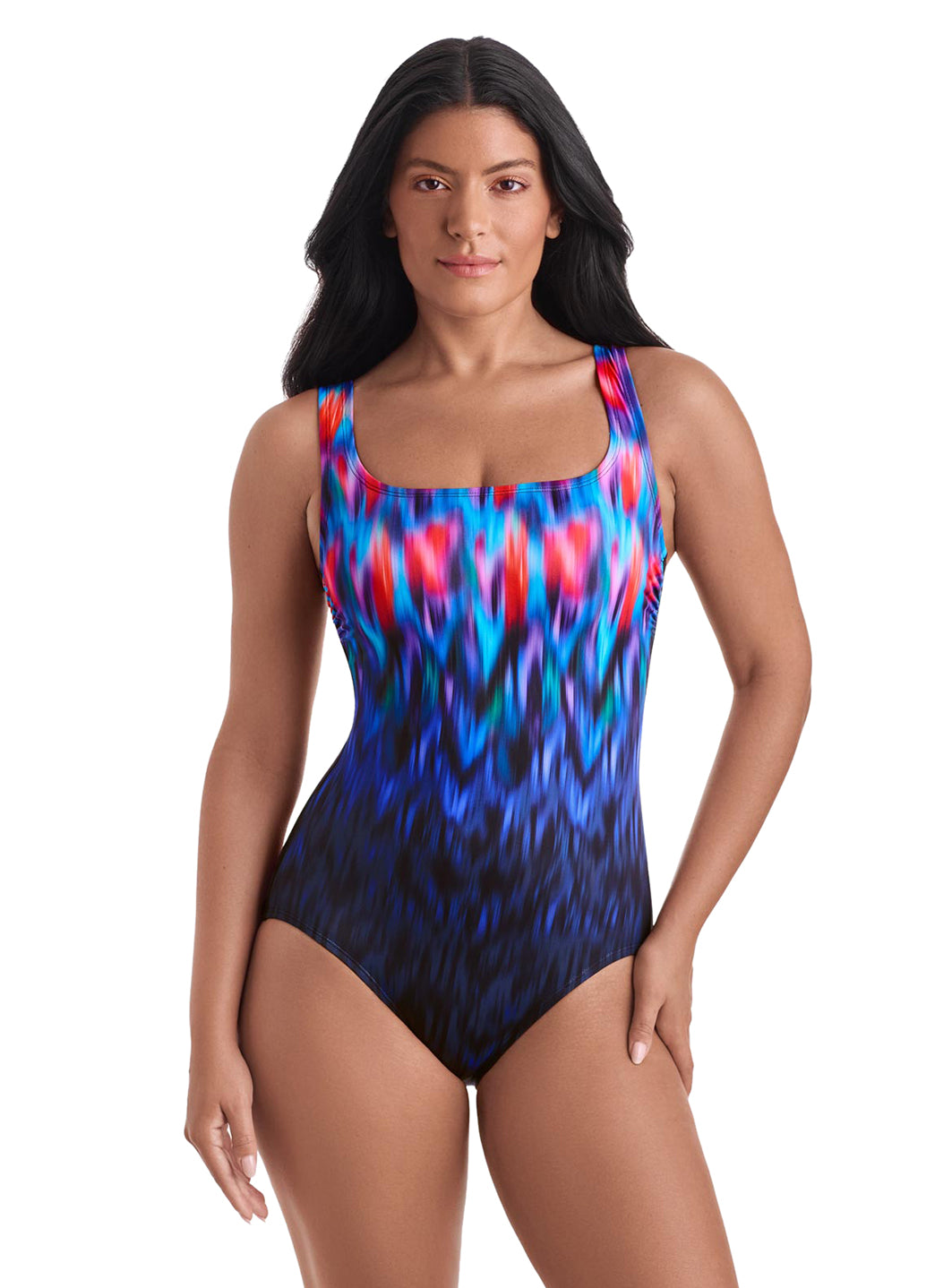 Shape Solver SPORT Shape Solver Sport Women's Phantasm Scoopneck Tank One Piece Swimsuit