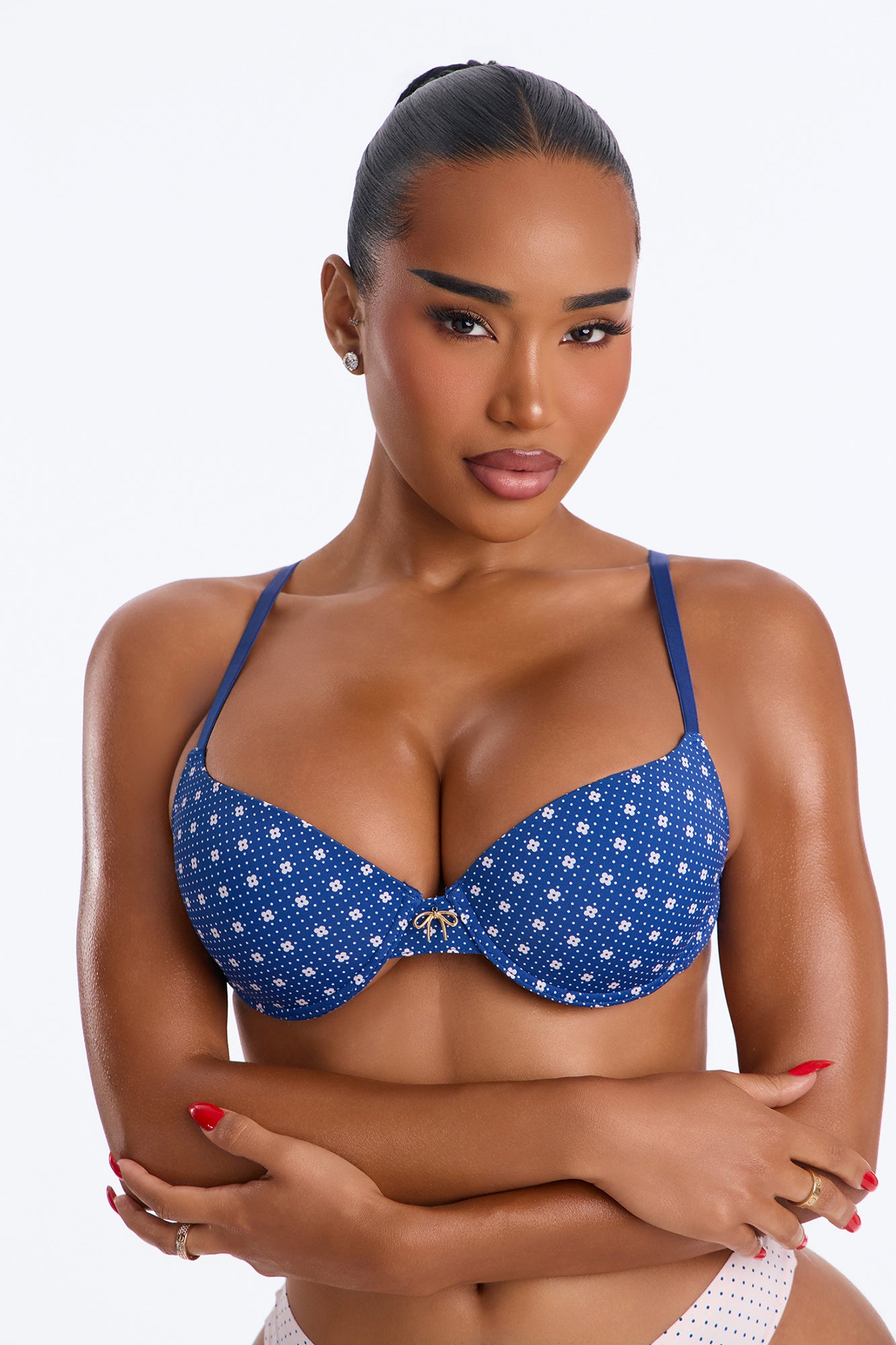 Kind Love Microfiber Molded Cup Lightly Lined T-Shirt Bra - Navy