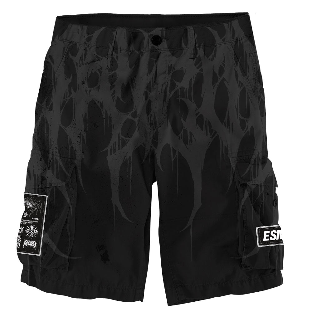 Grimfall (Grey) - Cargo Shorts (260GSM)