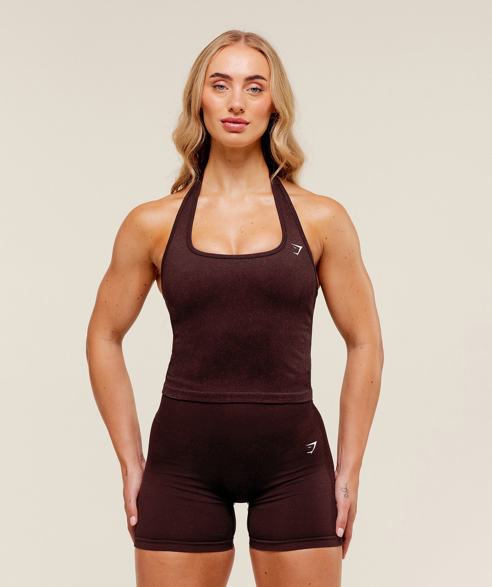 Gymshark Adapt Fleck x Whitney Tank With Shelf - Cherry Purple/Rich Maroon