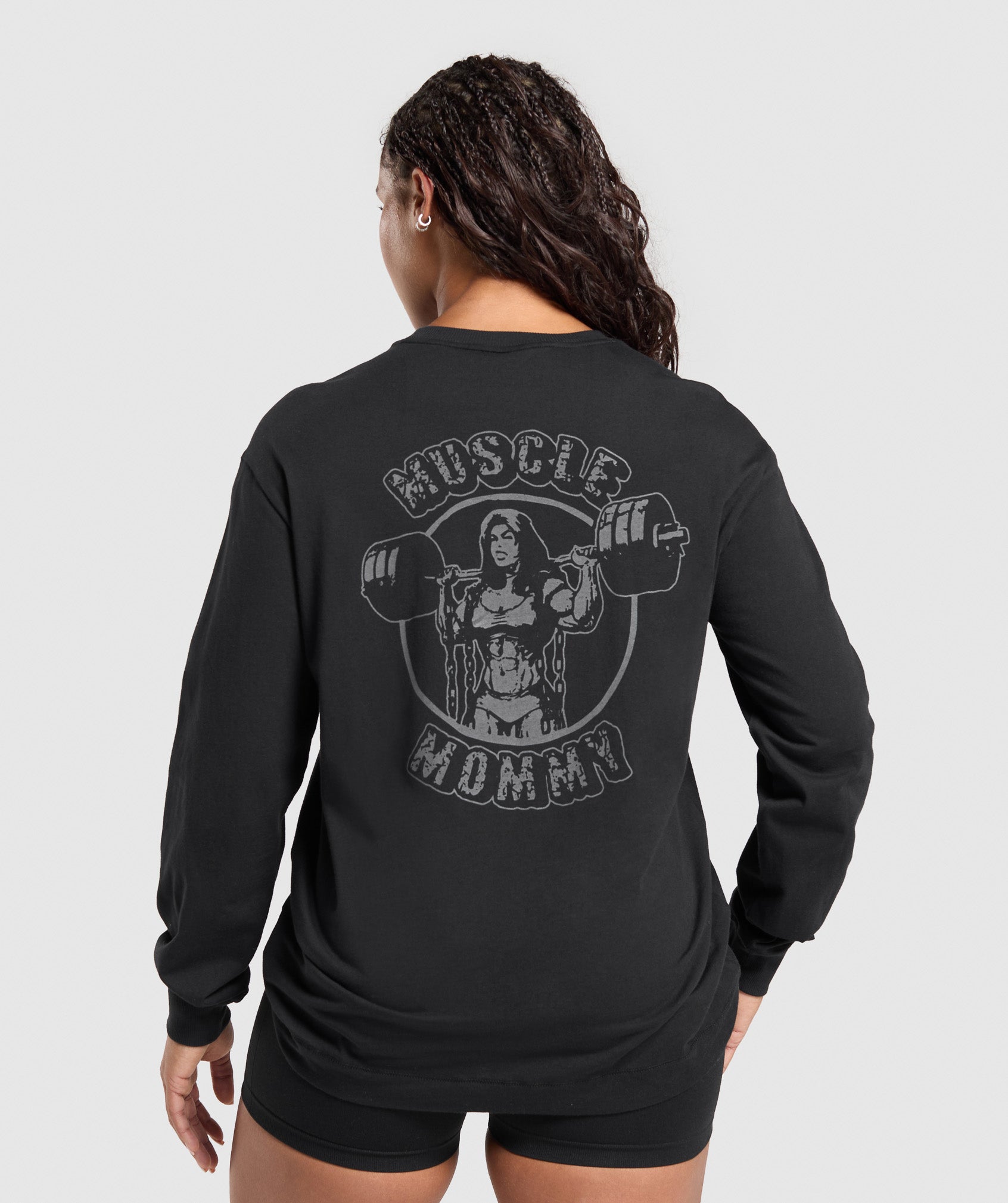 Gymshark Gritty Muscle Mommy Long Sleeve Top - Black