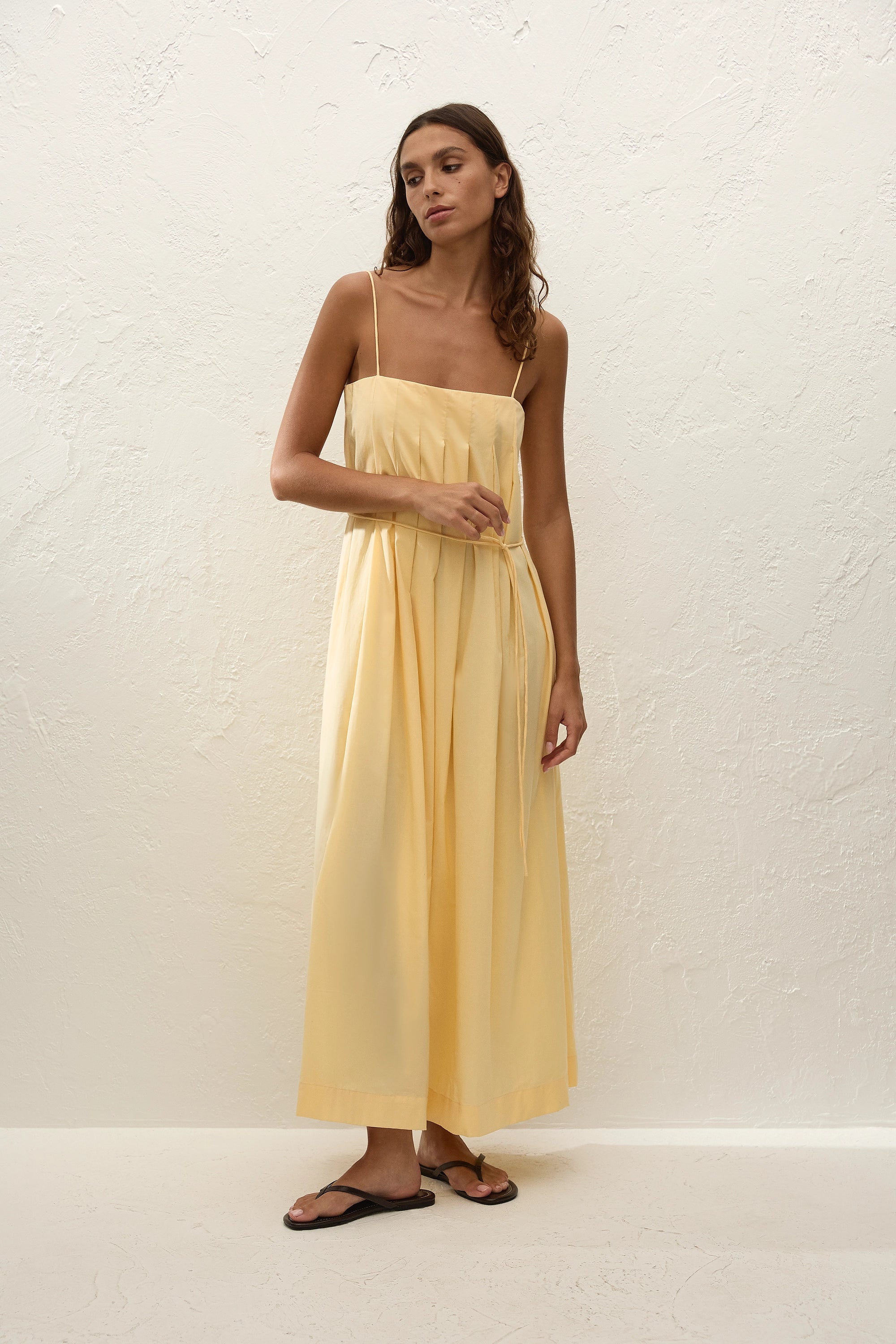 Lopez Midi Dress Banana - Final Sale