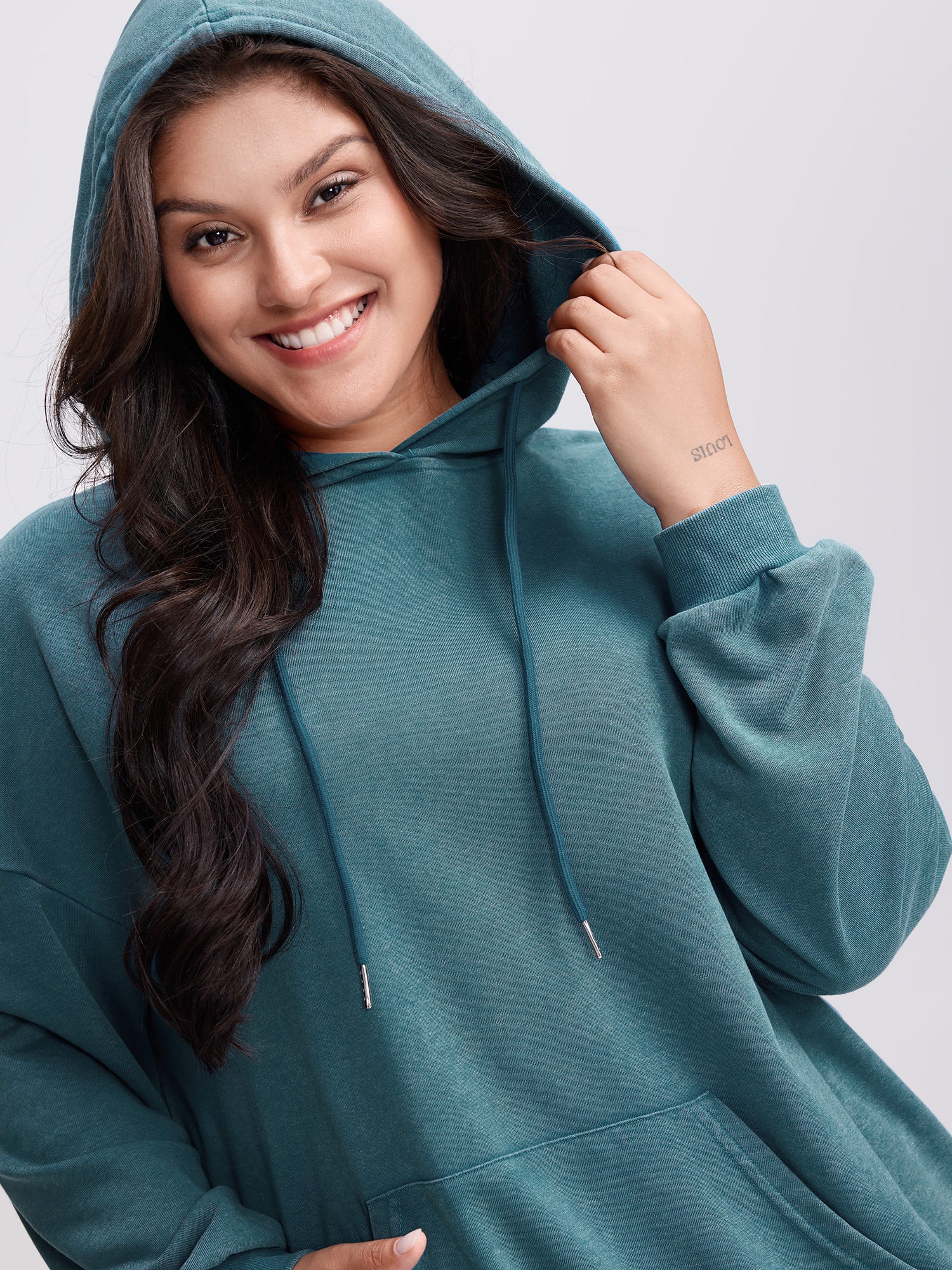 Vintage Pockets Solid Hoodie
