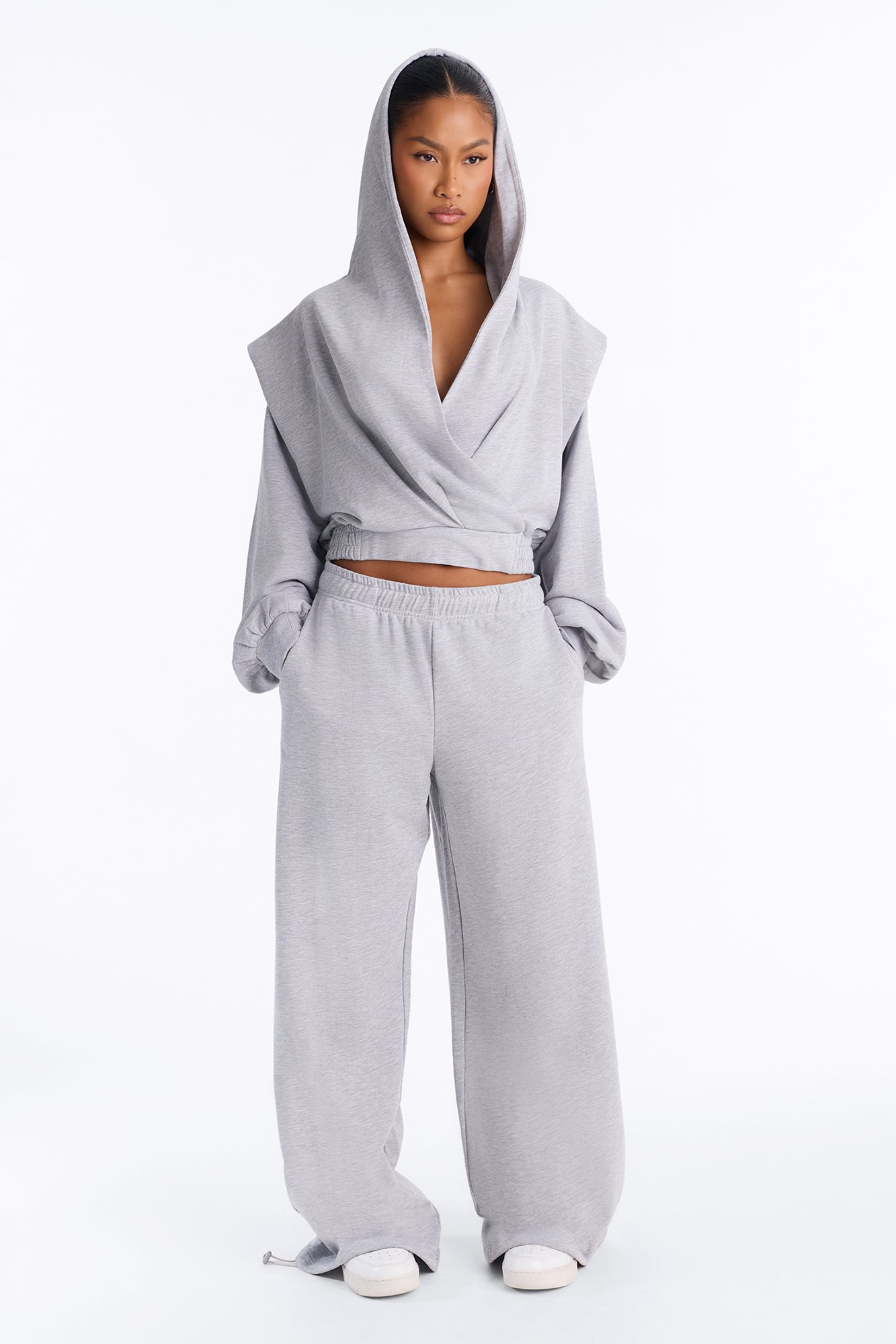 Elsa Hooded Jogger Pant Set - Grey