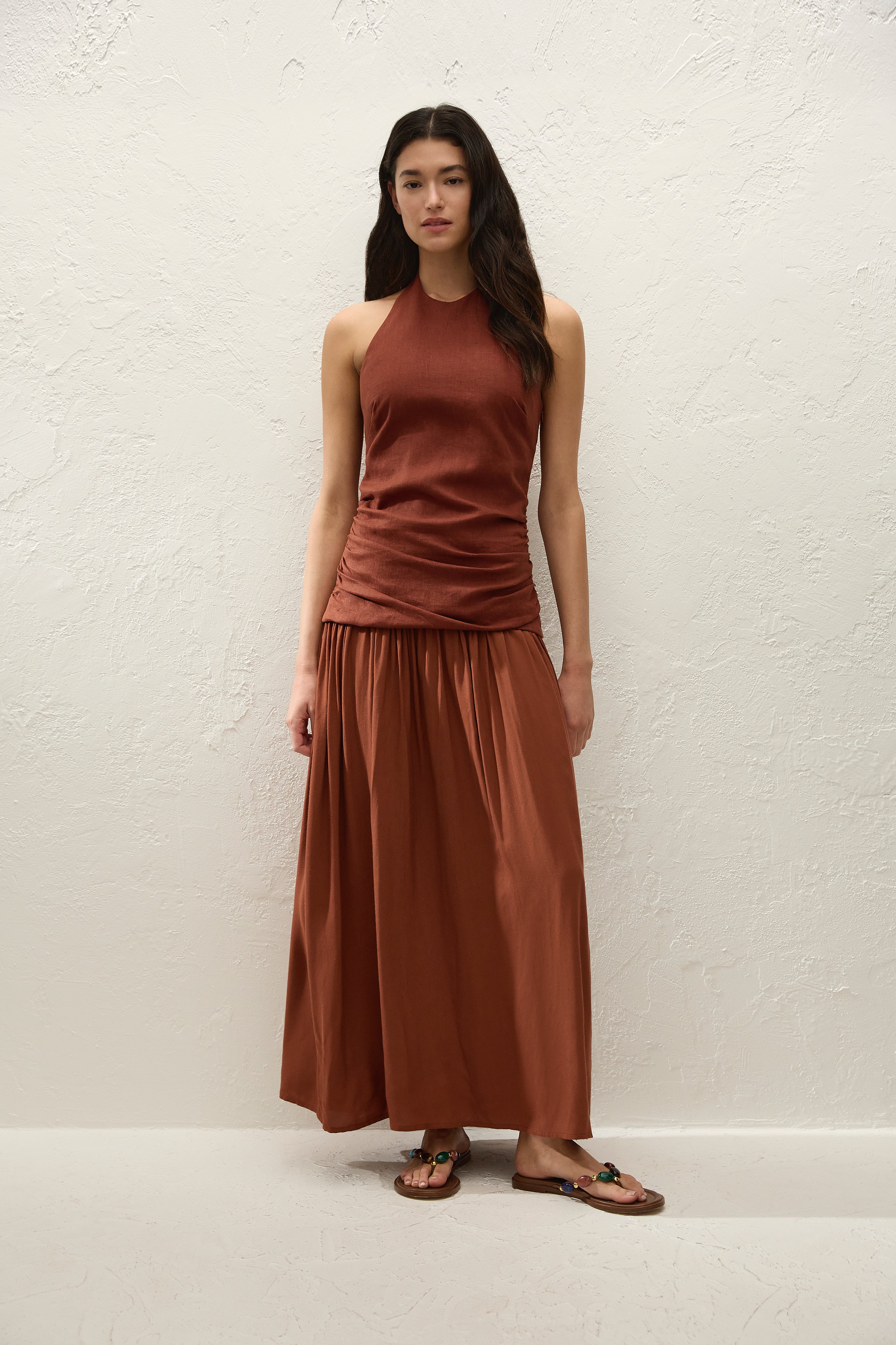 Tali Maxi Dress Terracotta
