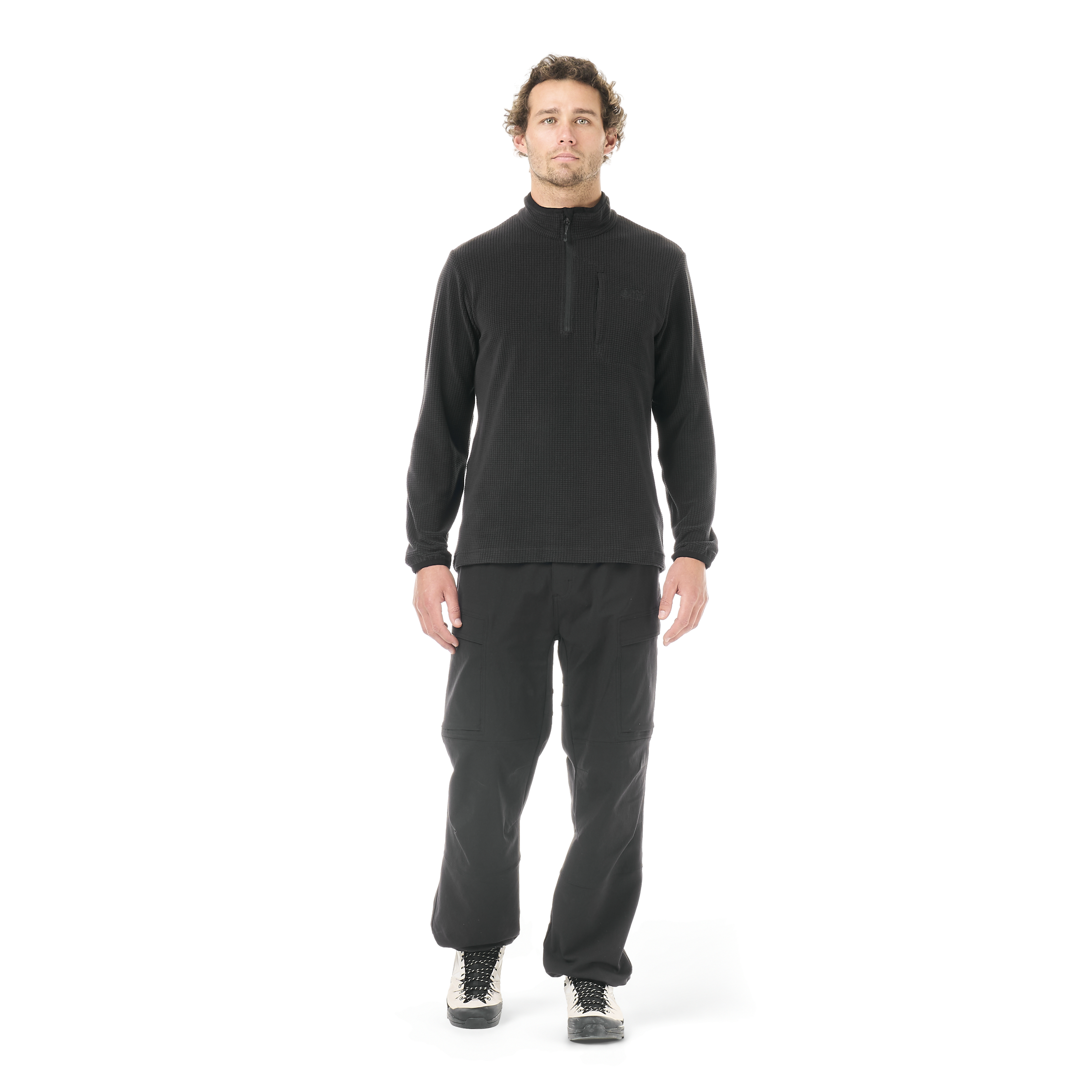 Polaire homme 1/4 zippée WEAVY GRID