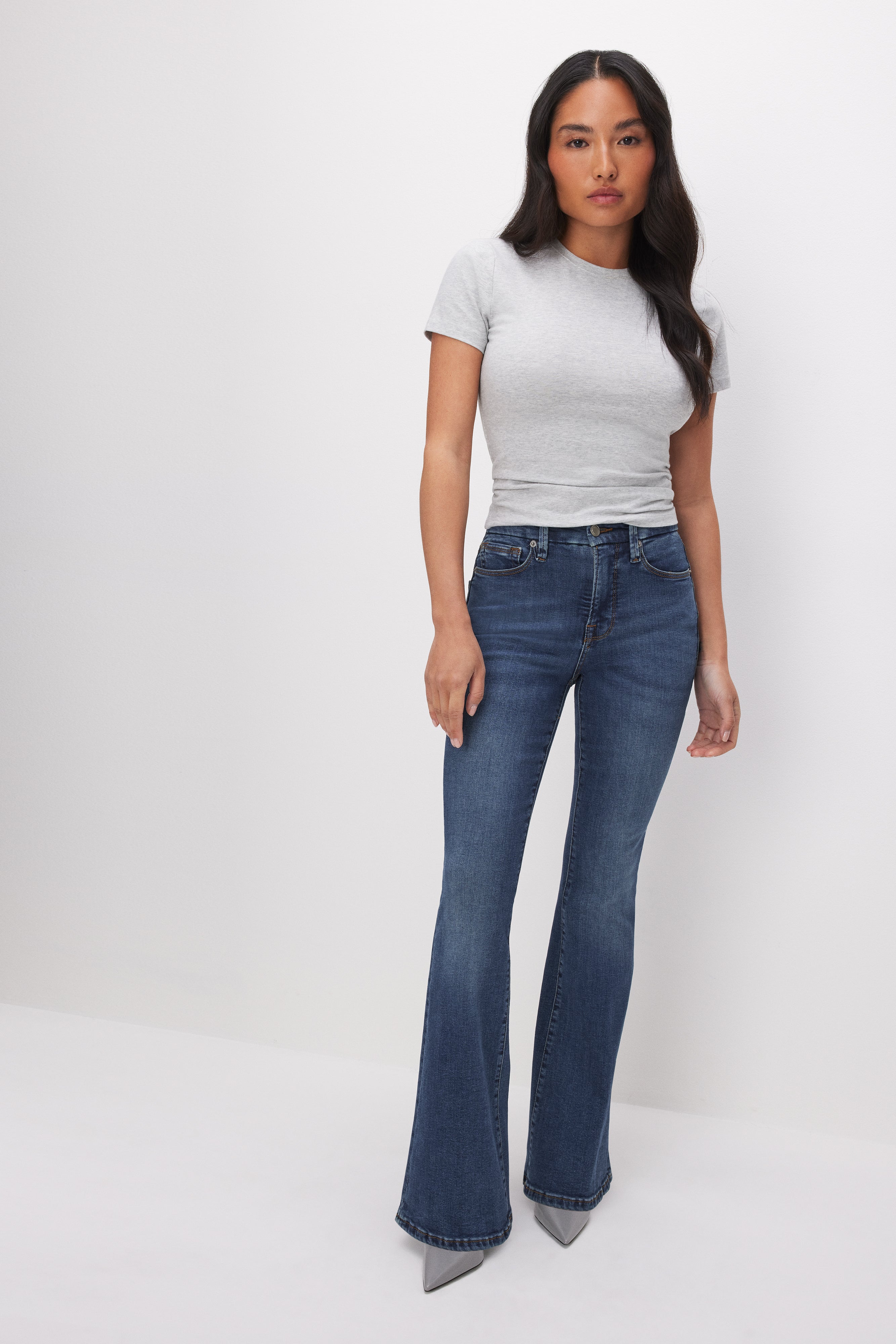 GOOD PETITE FLARE JEANS | BLUE004