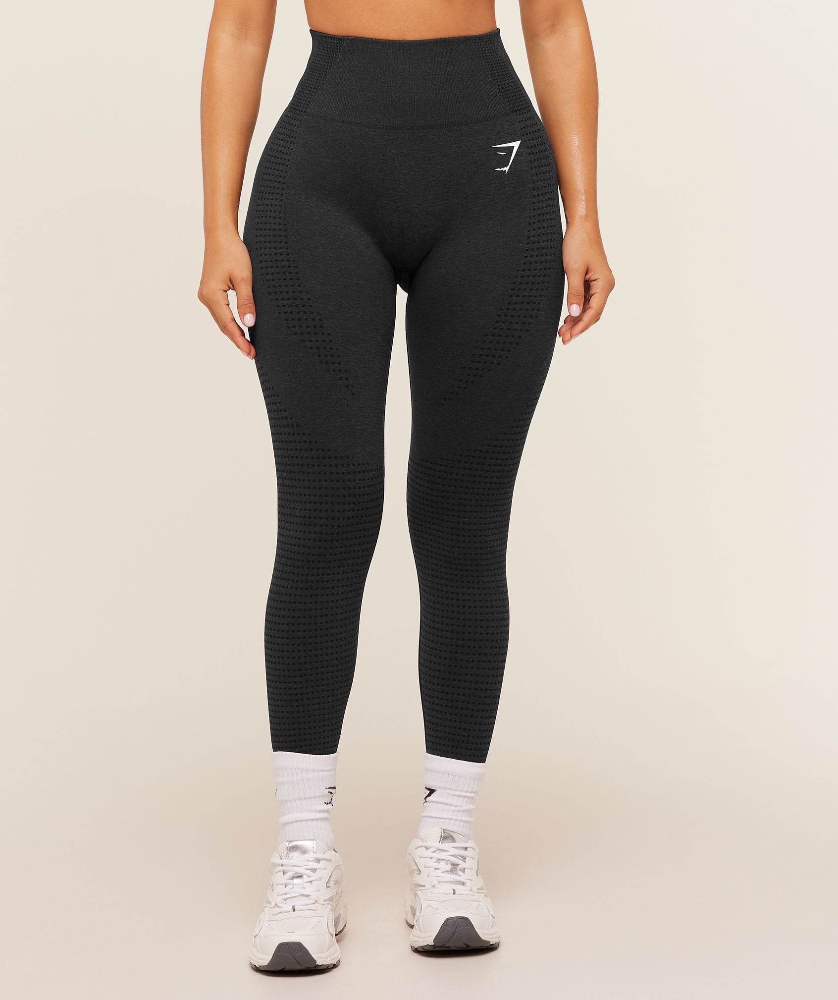 Gymshark Vital Seamless Short Leggings - Black Marl