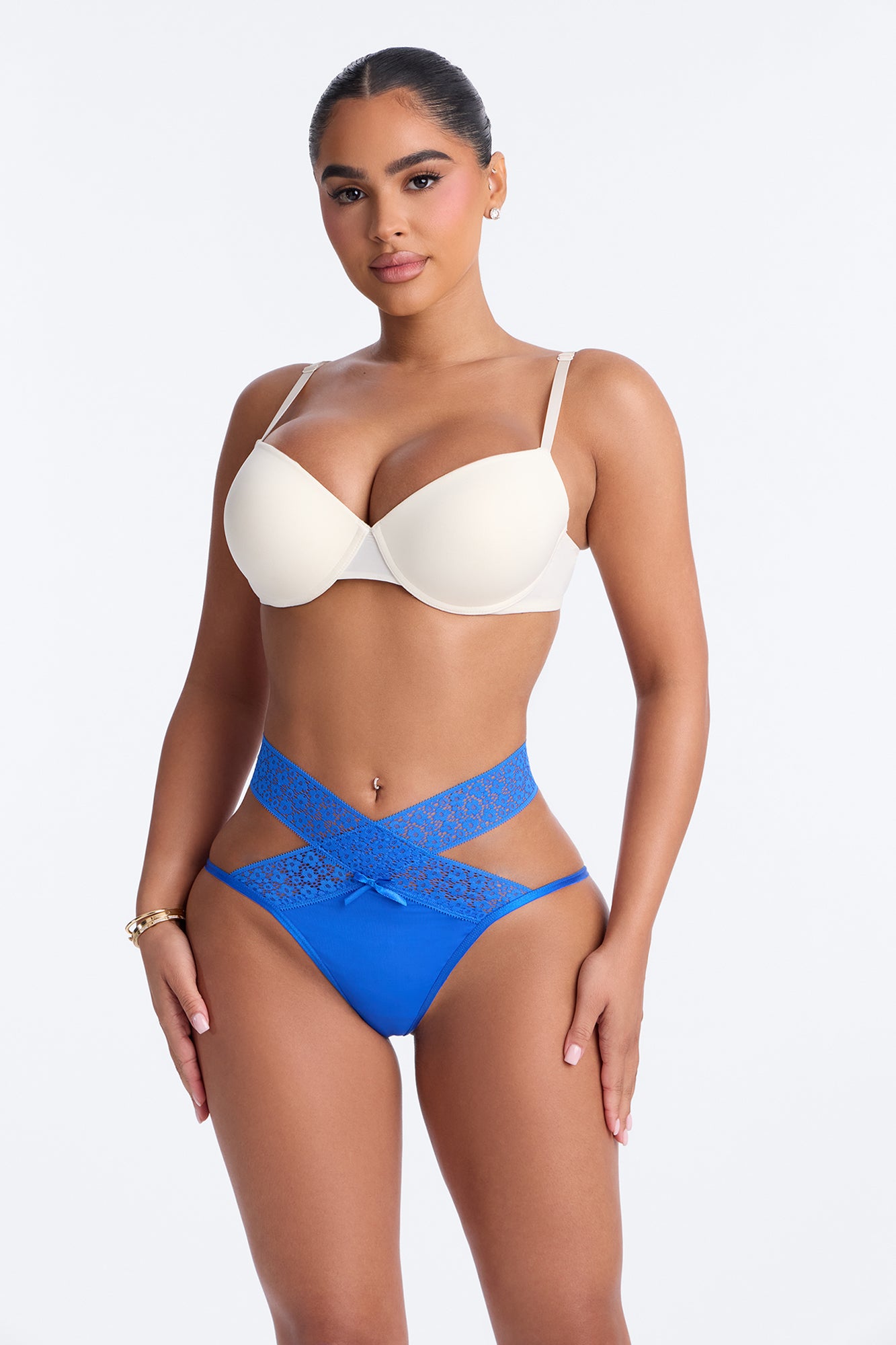Body Language Caged Brazilian Panty - Royal