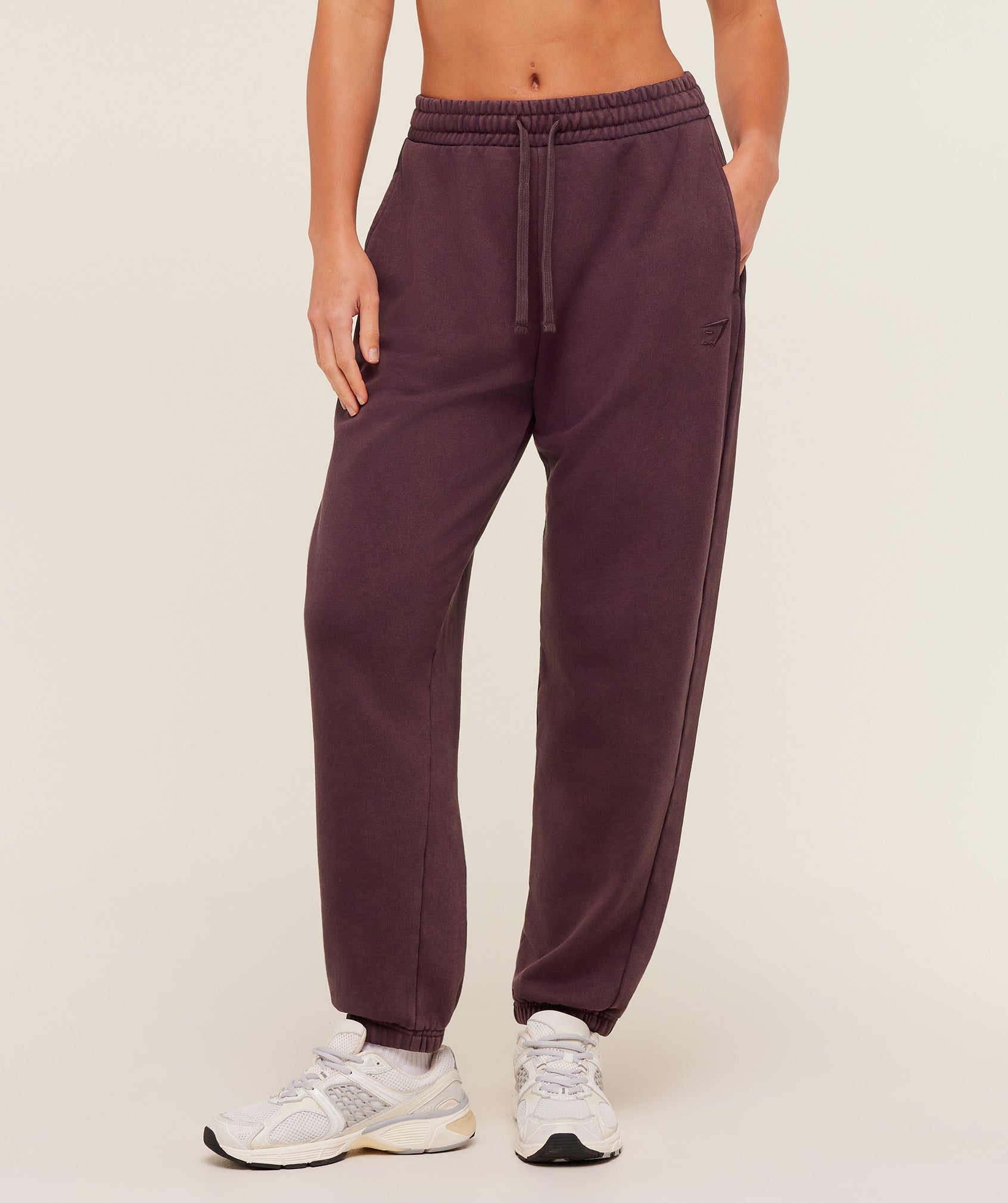 Gymshark Power Washed Cuff Joggers - Cherry Purple/Wash