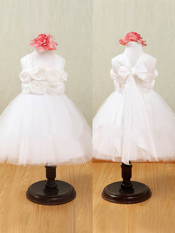 Gorgeous Square Sleeveless Ball Gown Tulle Flower Girl Dresses