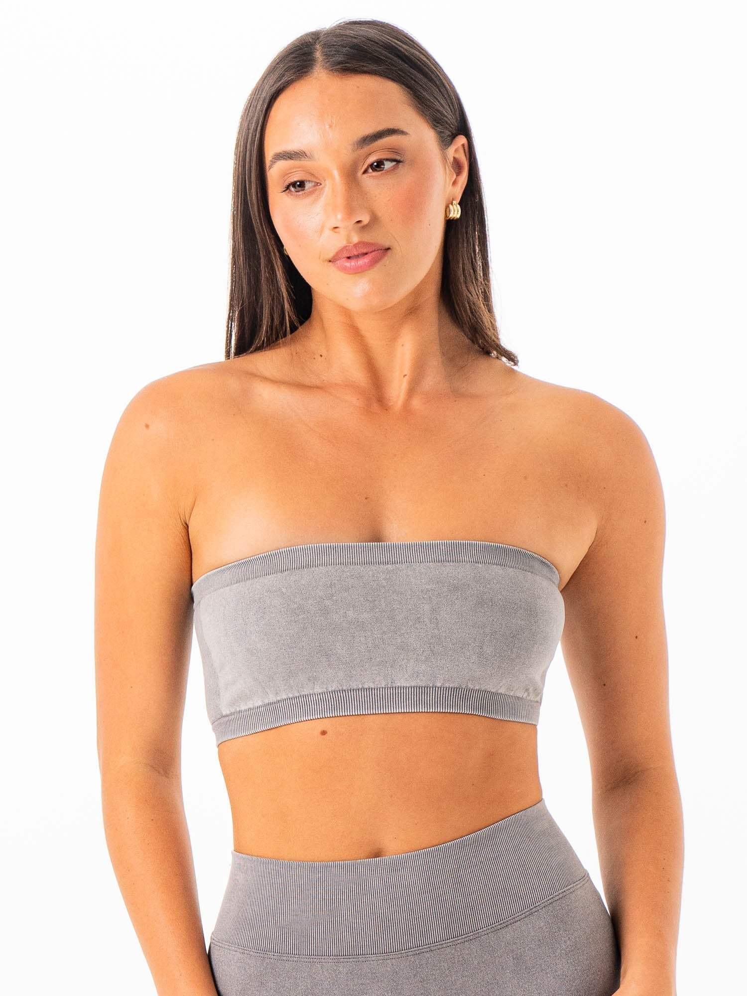 Stonewash Seamless Bandeau - Grey