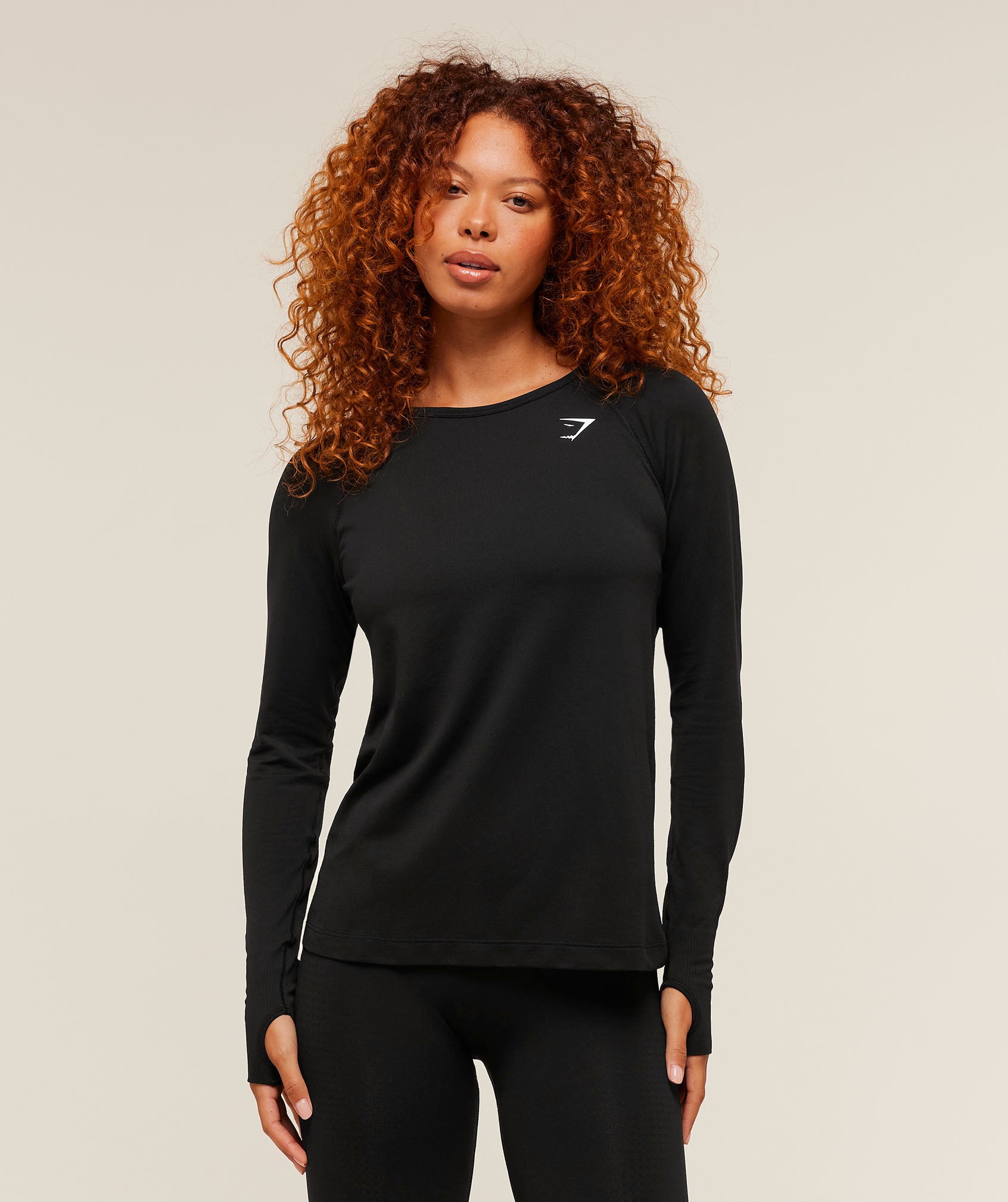 Gymshark Vital Seamless 2.0 Light Long Sleeve Top - Black