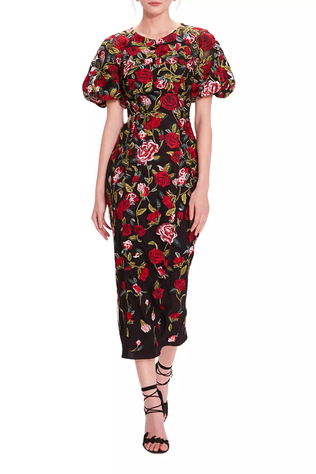 Roses Tulle Midi Dress
