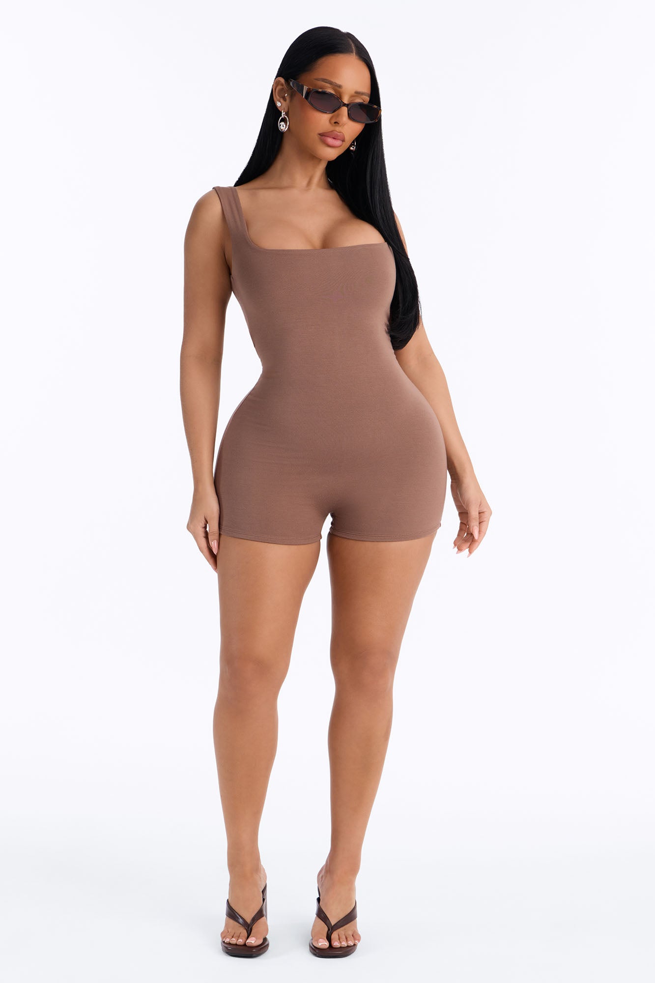 Draya Premium Modal Romper - Sand