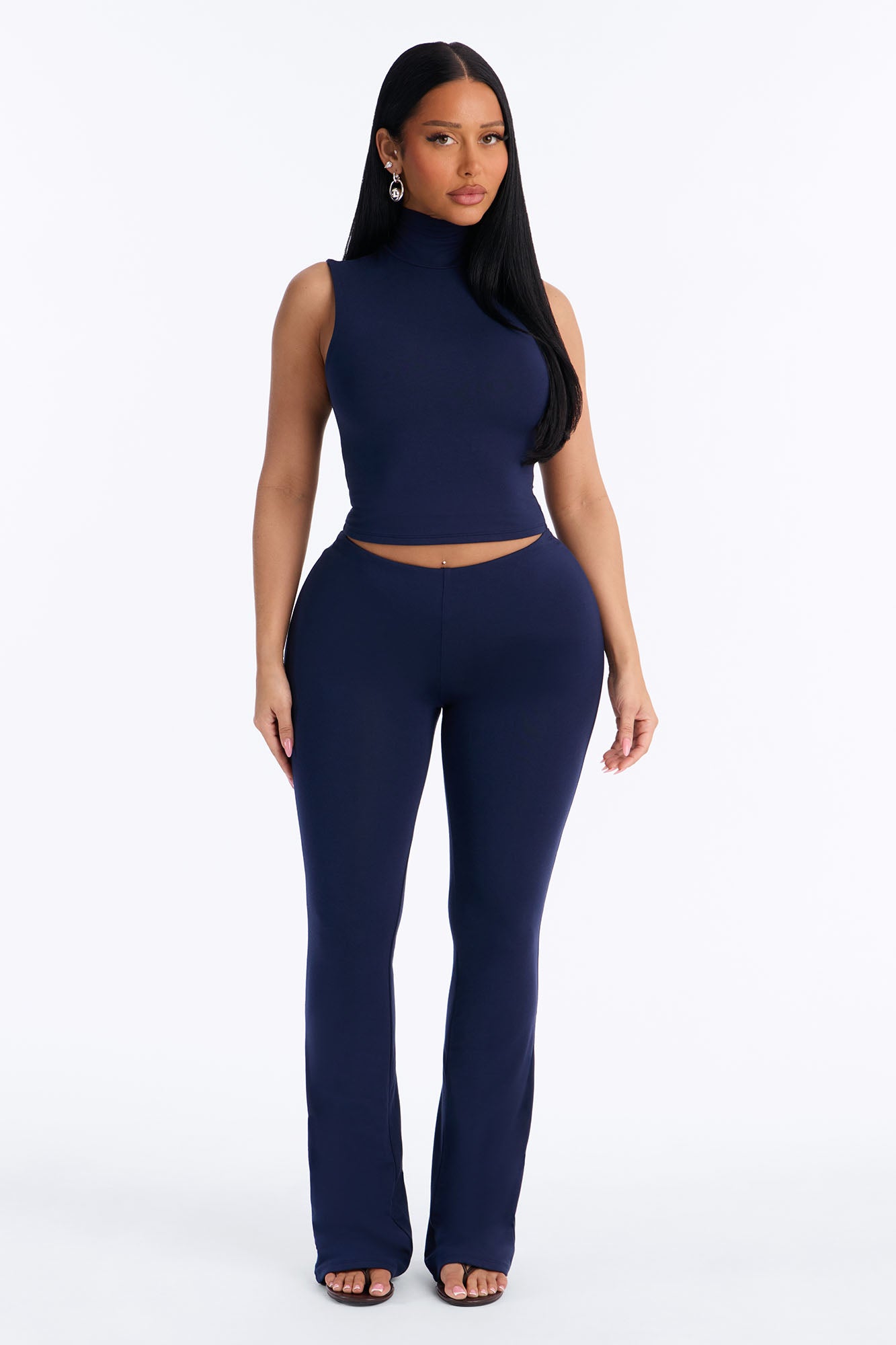 Candice Premium Modal Pant Set - Navy