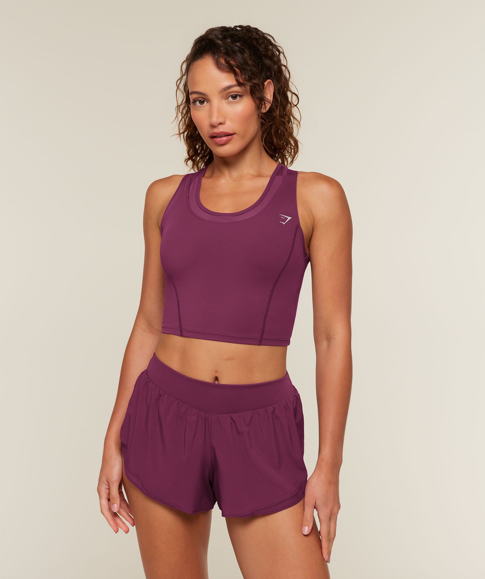 Gymshark Mesh Sleeveless Tank with Shelf - Strength Pink