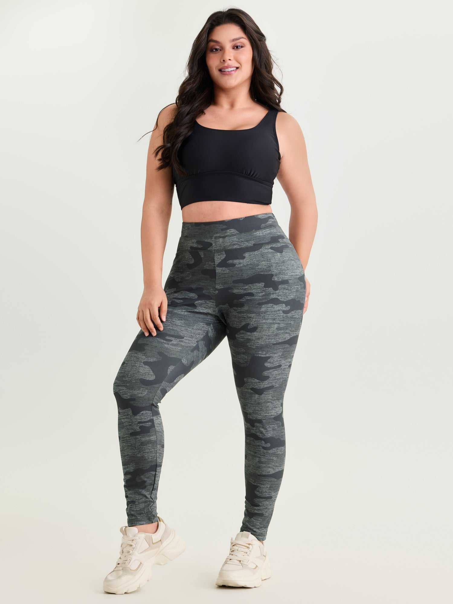 Geometric Print Stretchy Skinny-Fit Pants