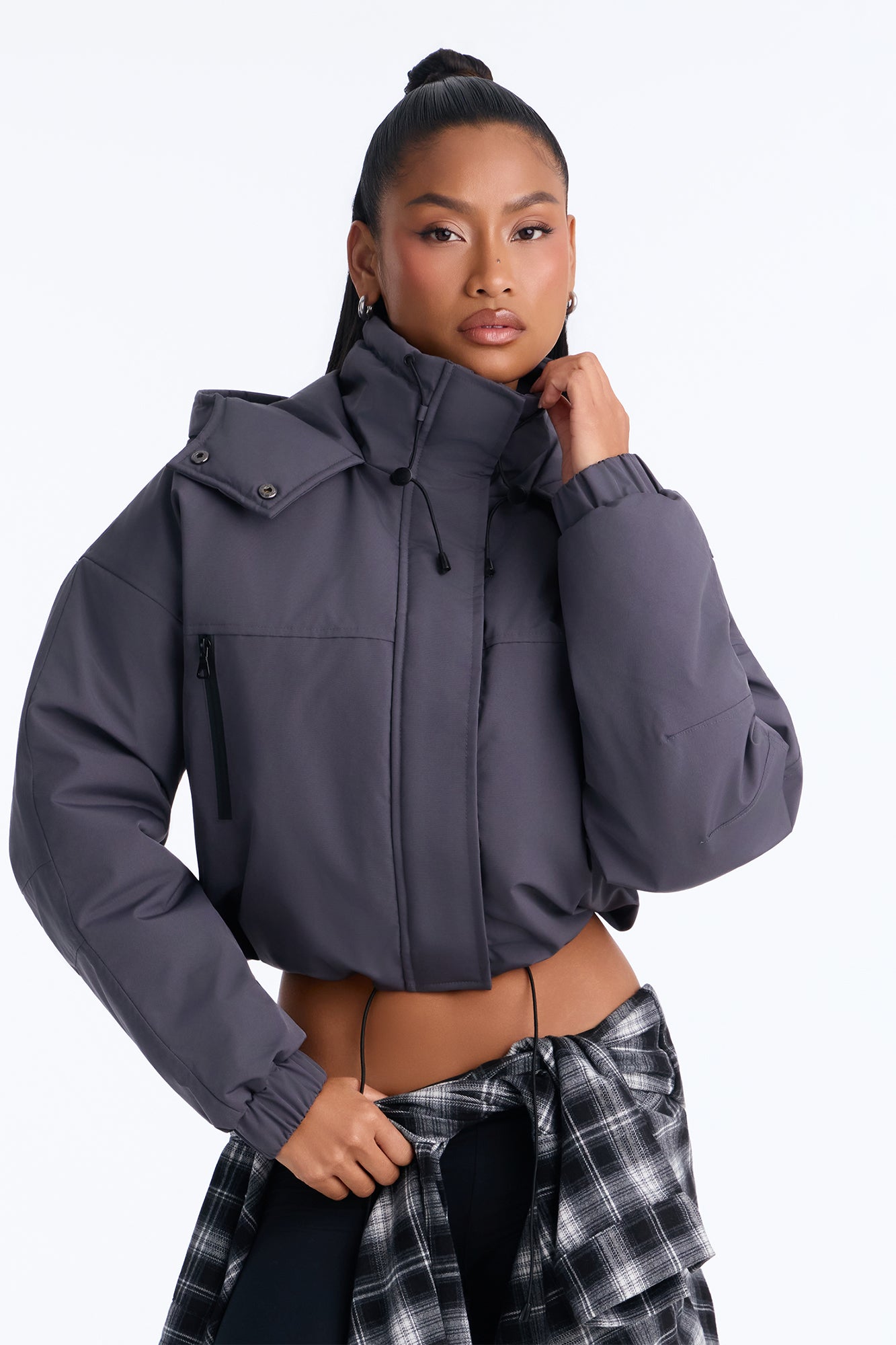 Kita Windbreaker Jacket - Charcoal
