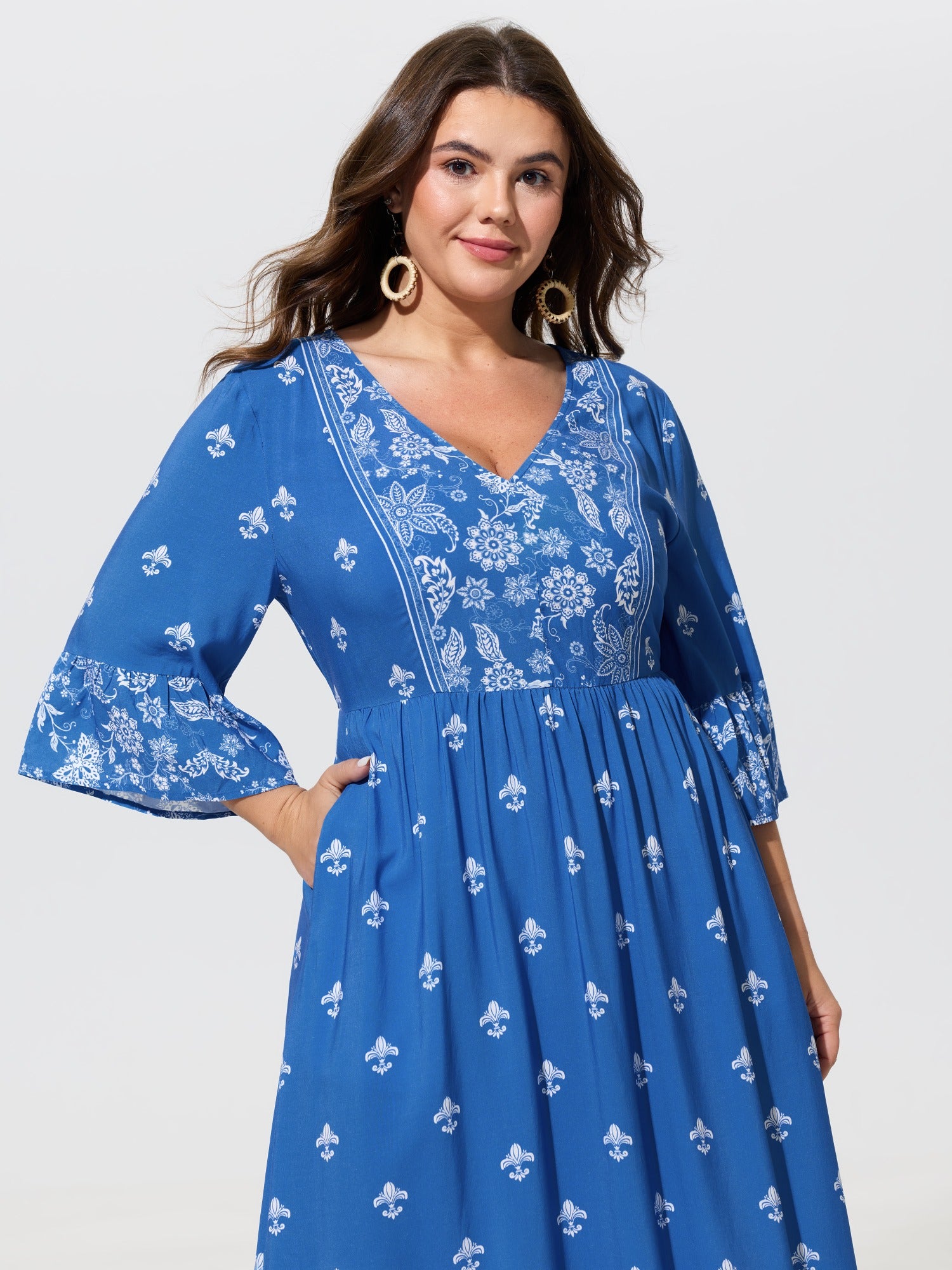 Supersoft Floral Print Tiered Maxi Dress