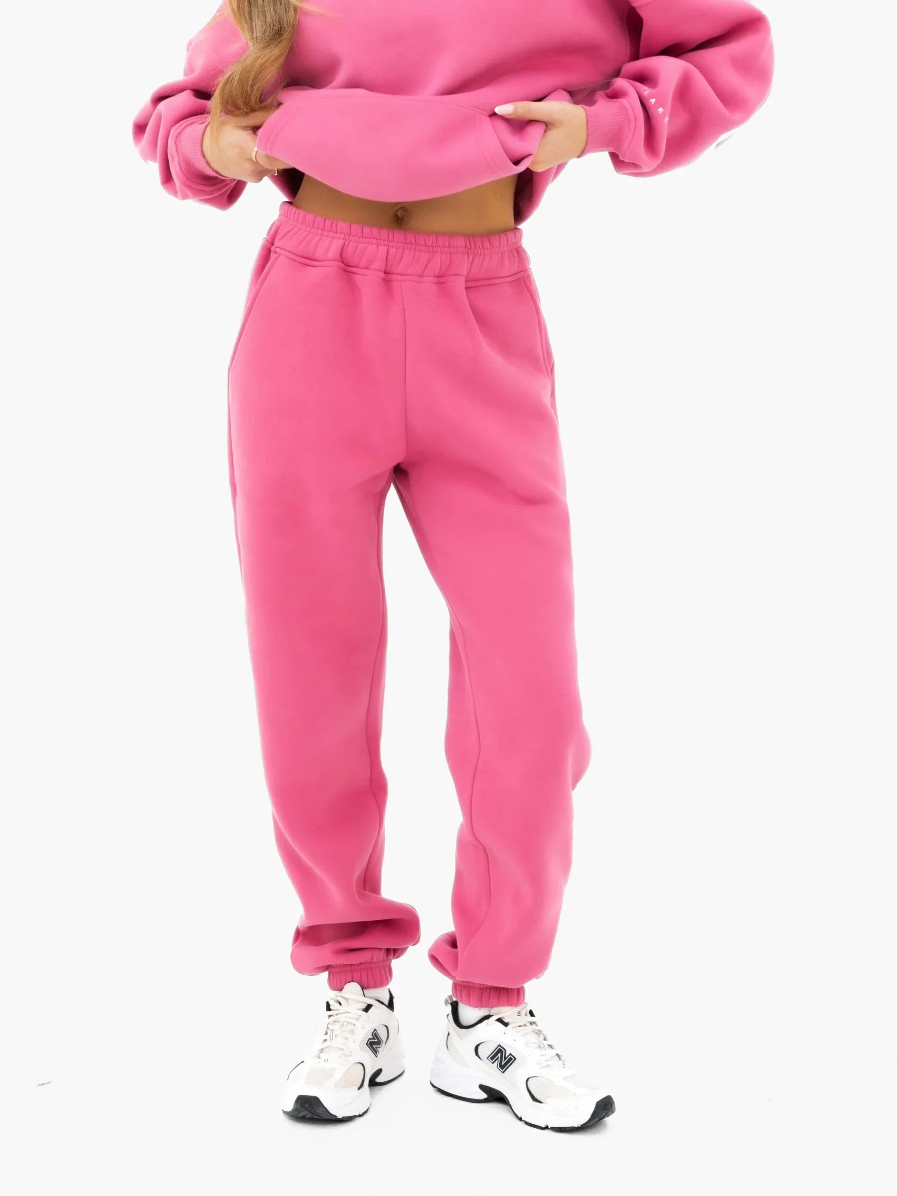 Isabel Cuffed Sweatpants - Hot Pink